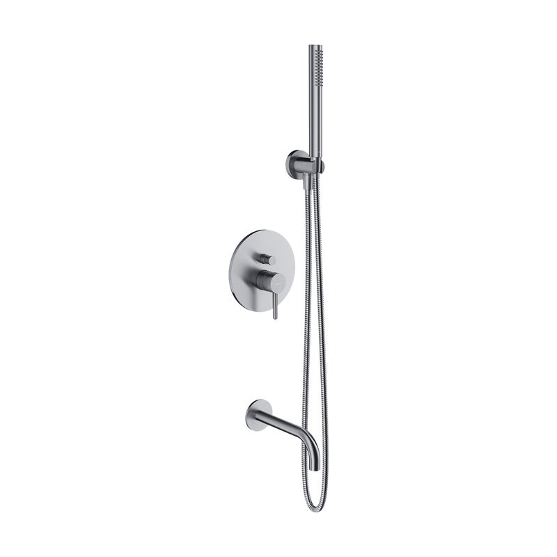 Bateria wannowa podtynkowa Simplon nikiel szczotkowany Omnires