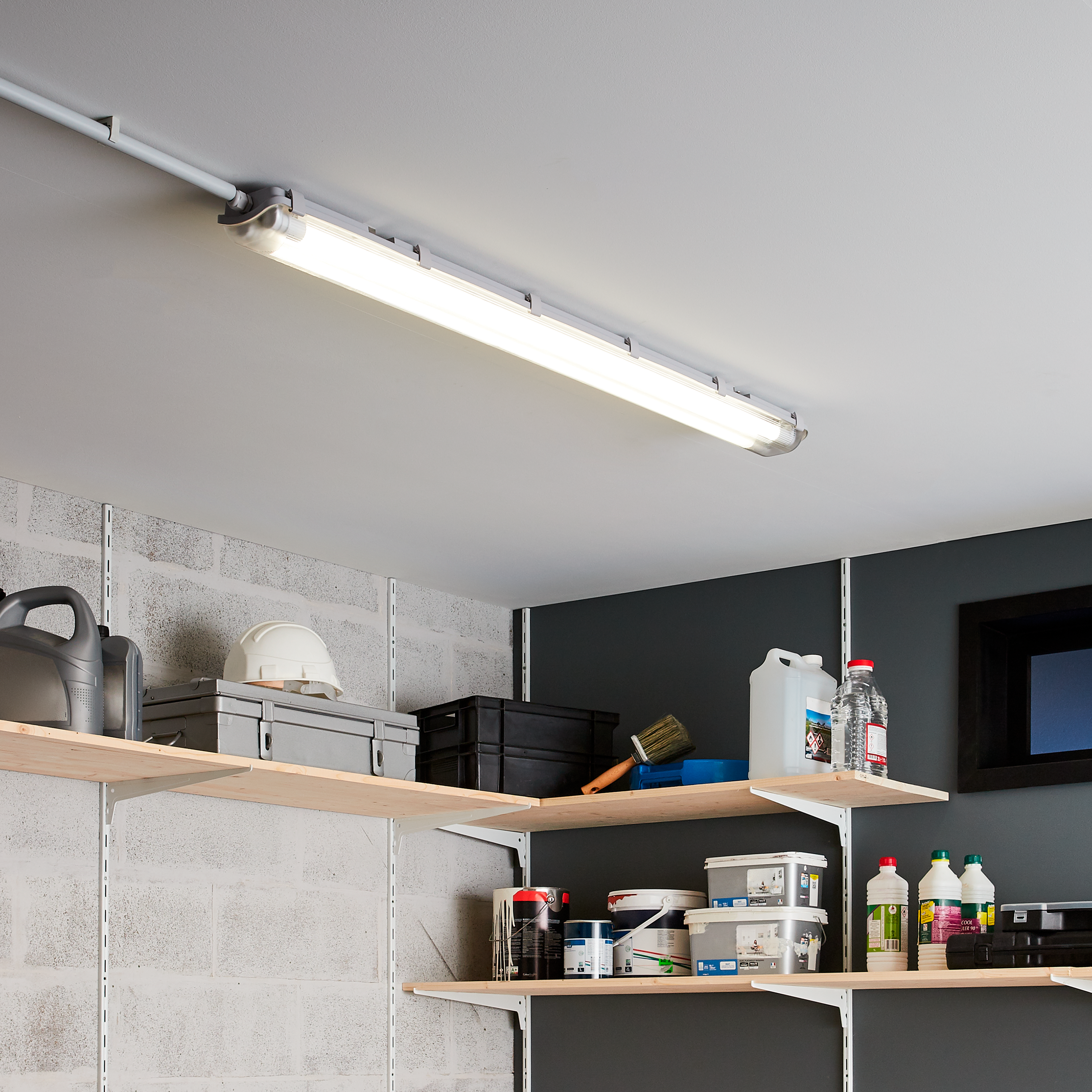 Réglette Néon Double 150 Cm Brico Dépôt Eclairage garage, cave et grenier | Leroy Merlin