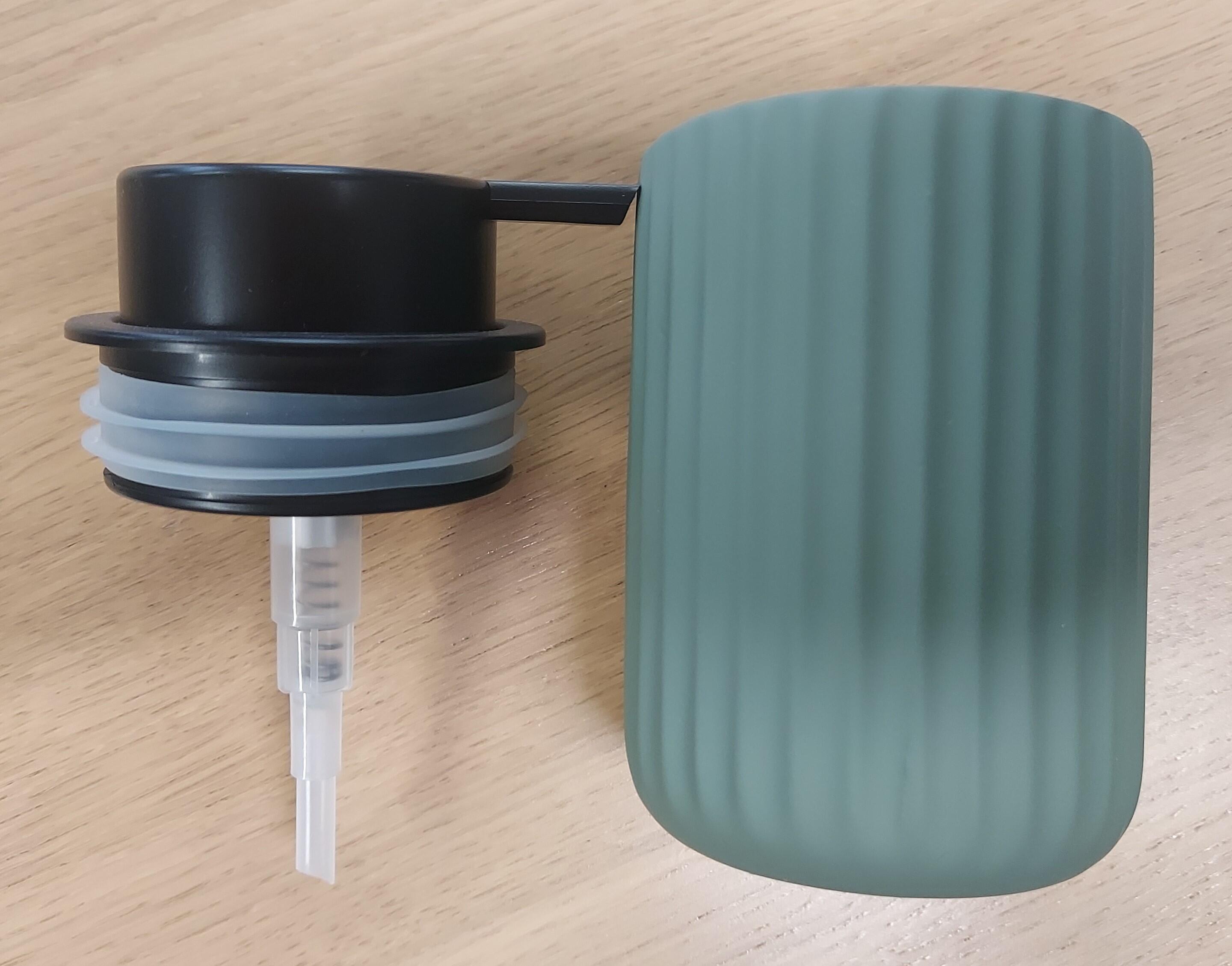 Dispenser sapone per bagno d'appoggio Dosasapone Belluno nero in ceramica 0.4 l - 6