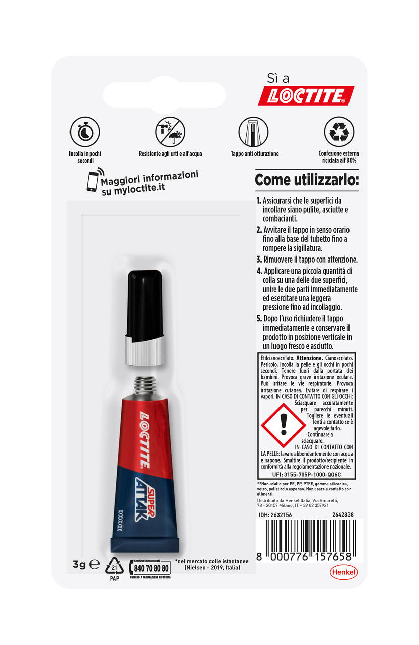 Colla per ricostruire LOCTITE Original trasparente - 4
