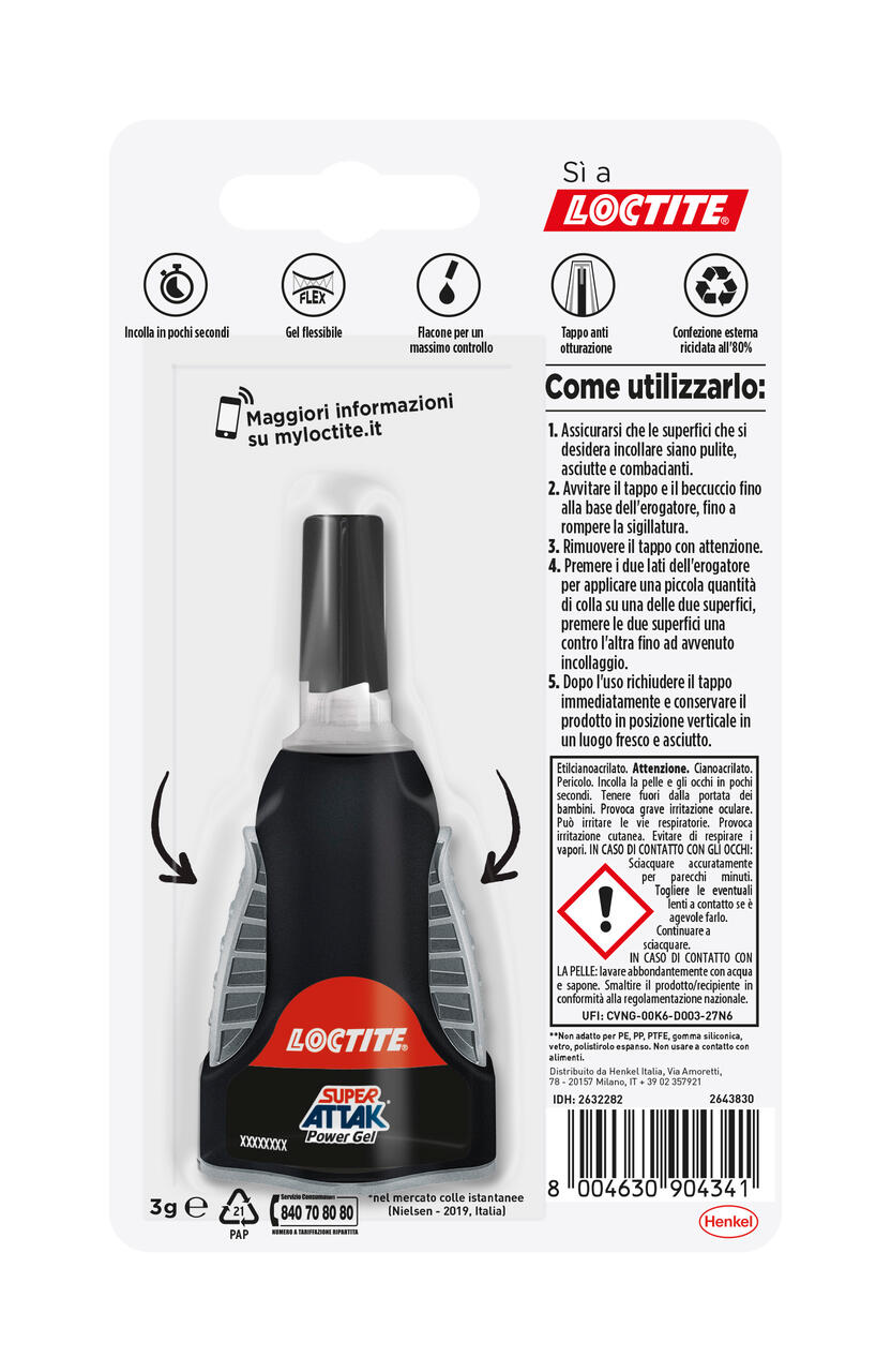 Colla per ricostruire LOCTITE Power gel trasparente - 4