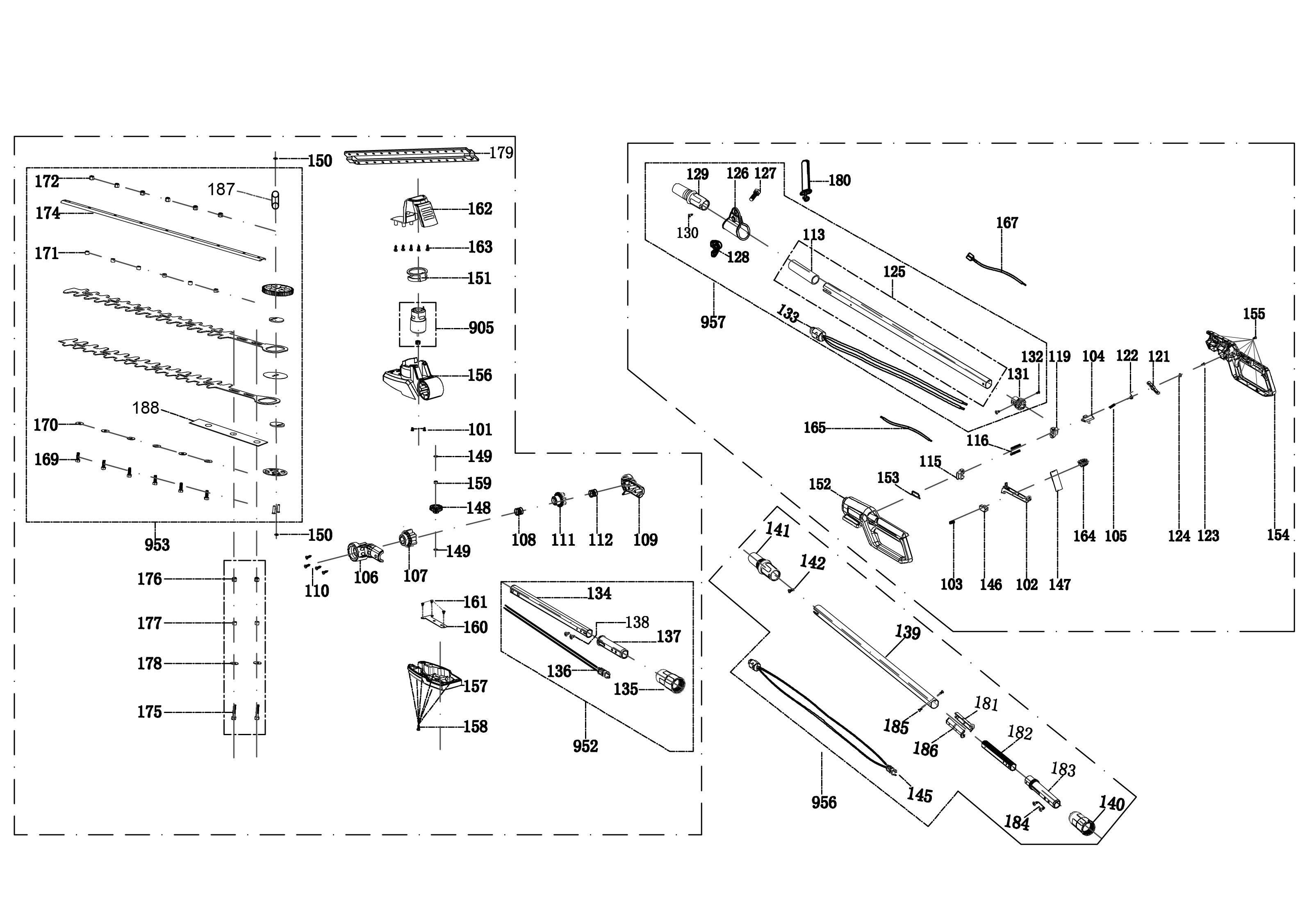 Tagliasiepi ad asta a batteria brushless in abs STERWINS Powerxchange 18 V batteria non inclusa - 9