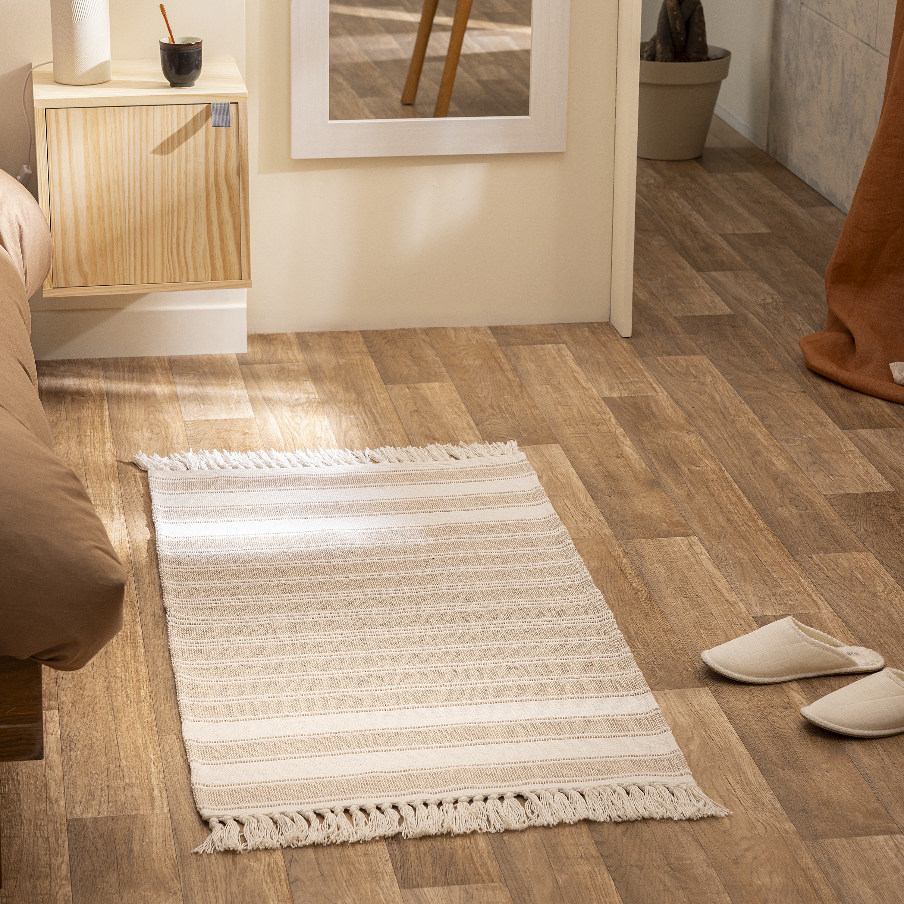 Tapete geométrico Stripy 60x120cm bege Inspire - 4