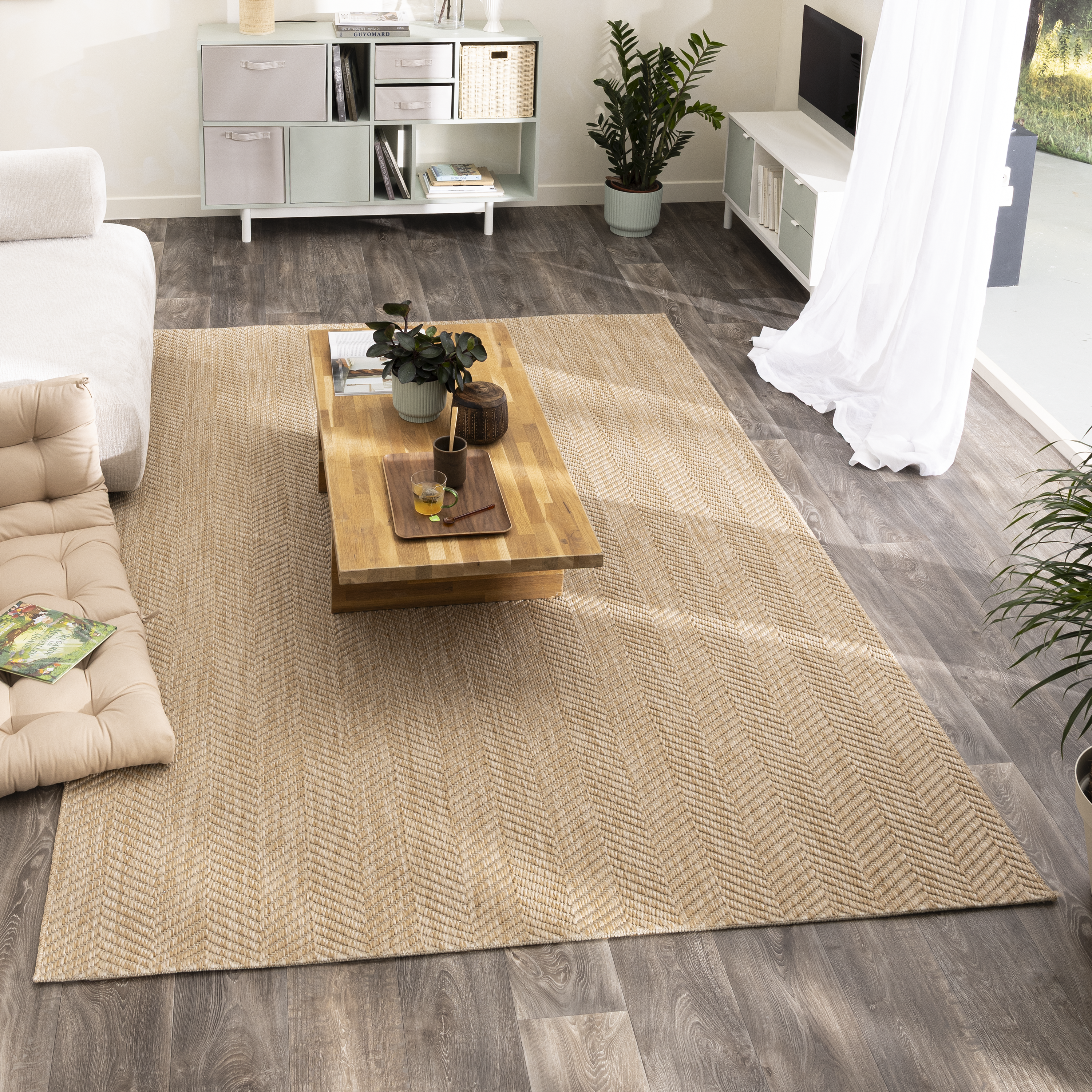 Tapete liso Waves 200x290cm castanho Inspire - 3