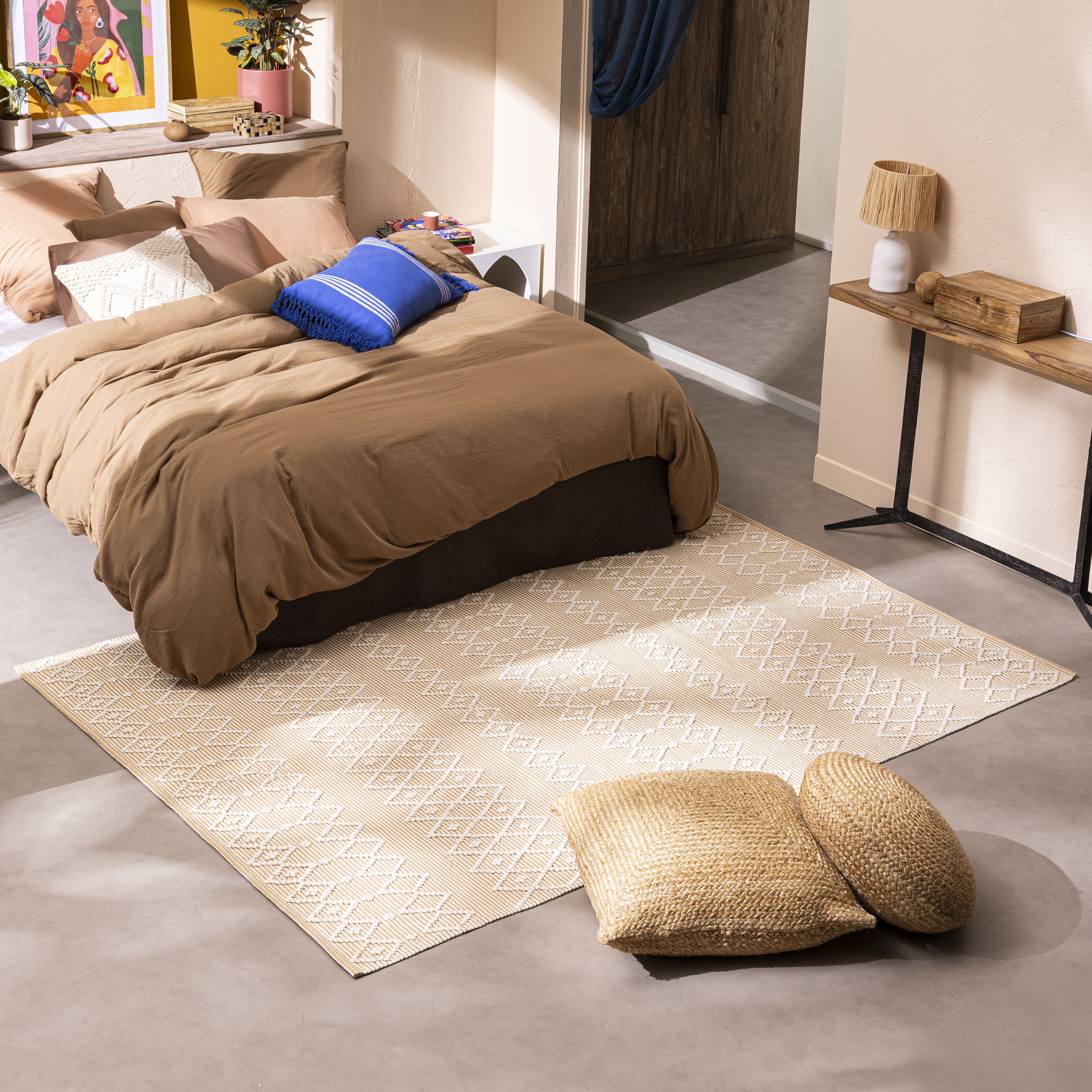 Tapete liso Pointilles 160x230cm bege Inspire - 3