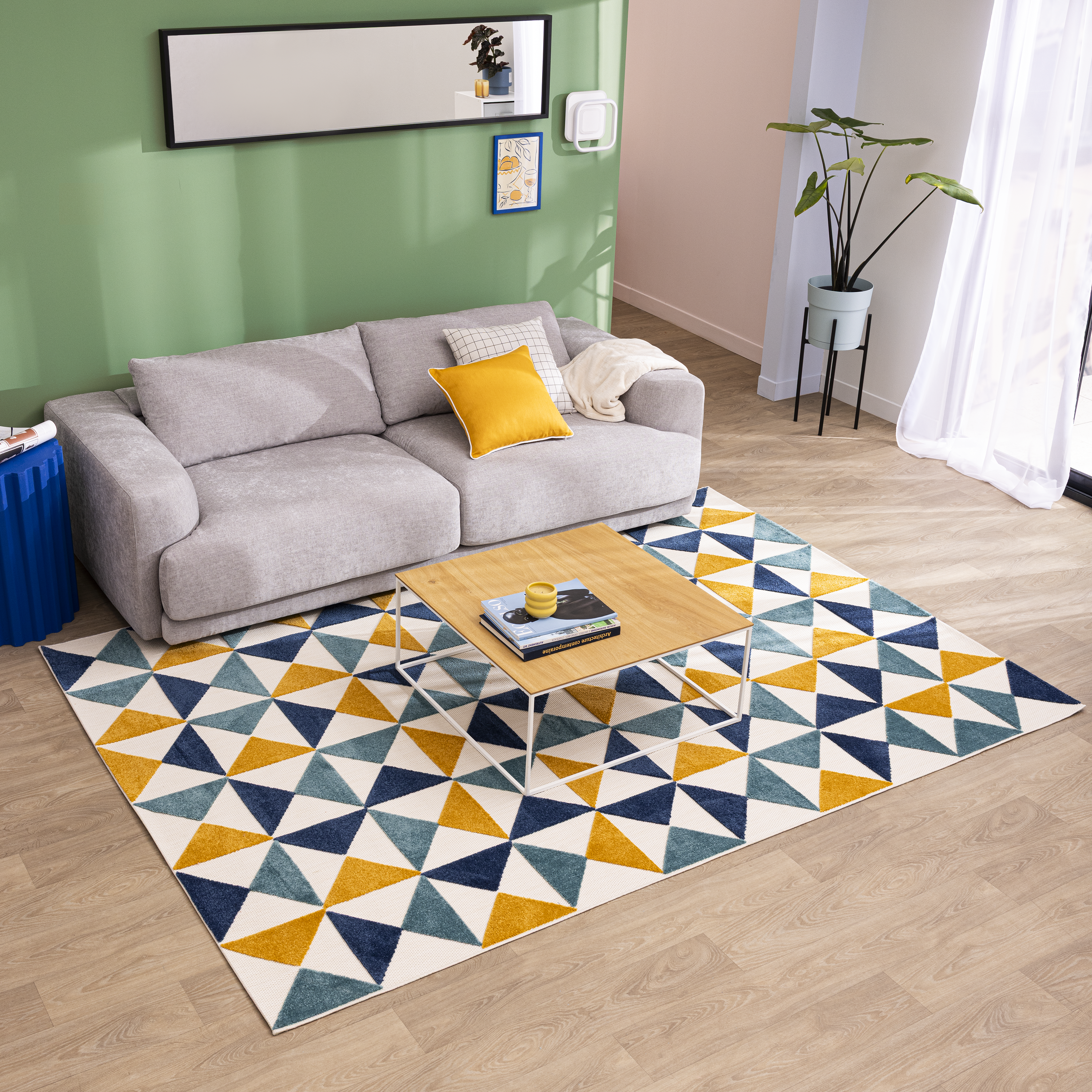 Tapete geométrico Riga 200x290cm multicor Inspire - 2