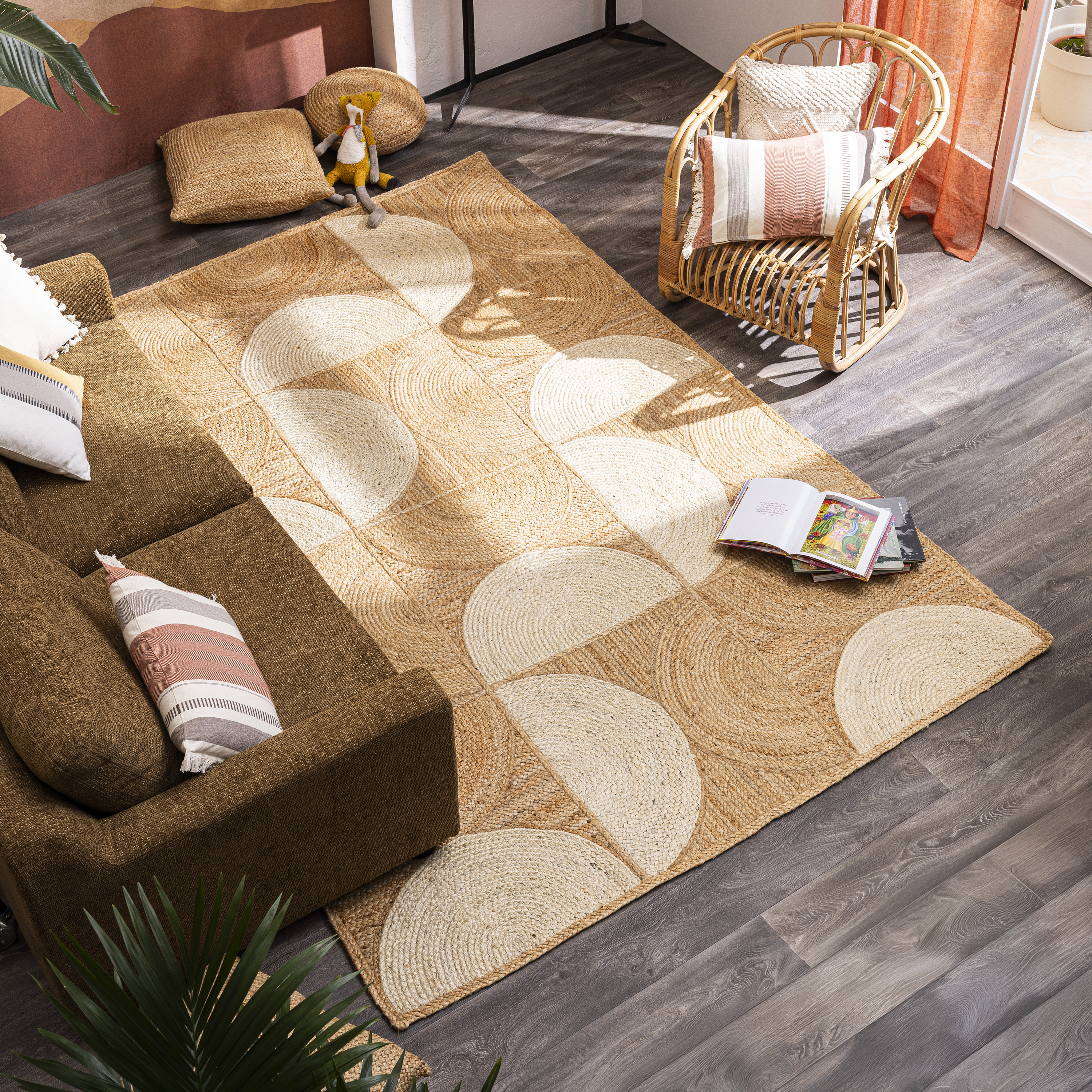 Tapete geométrico Groovy 200x290cm bege Inspire - 3