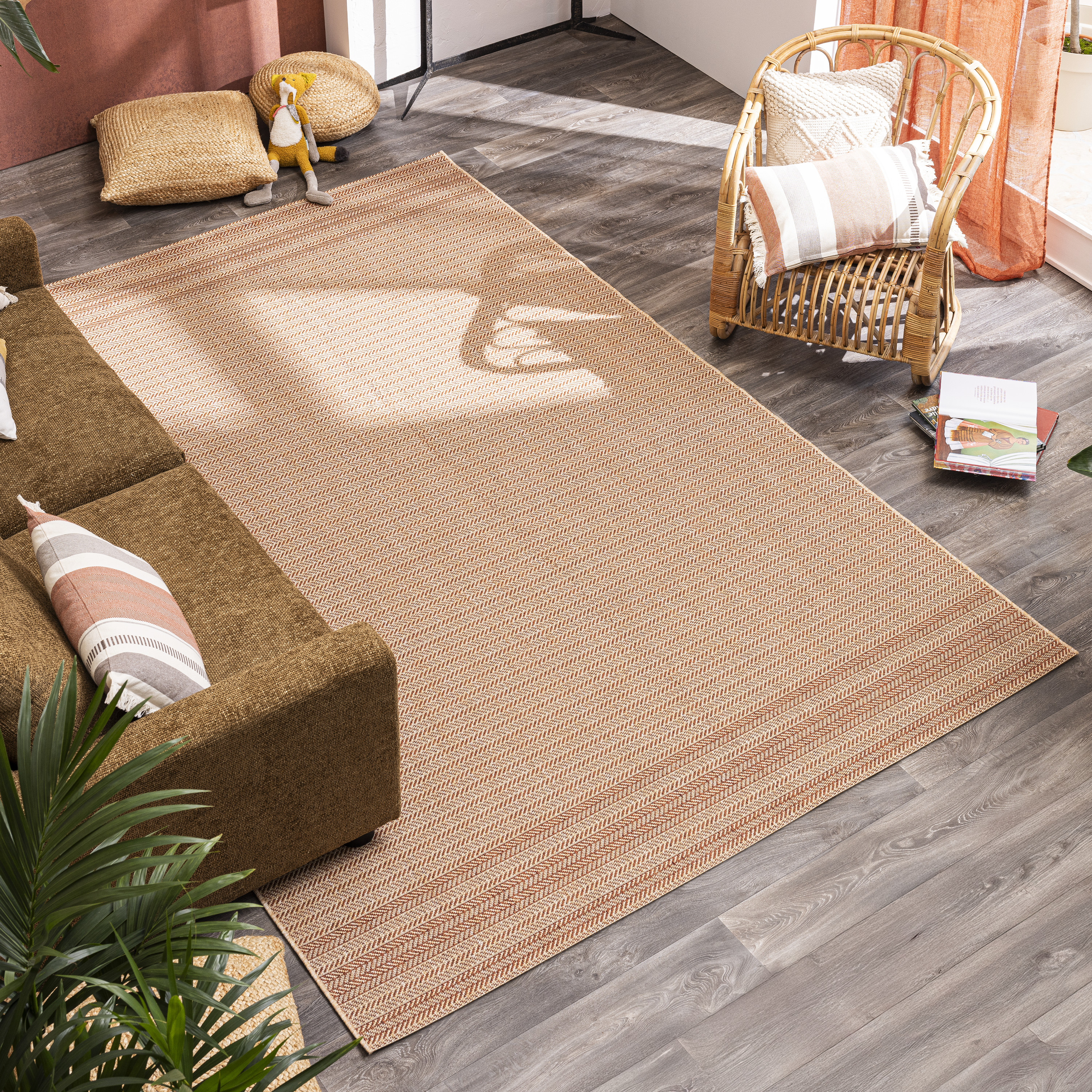 Tapete natureza Tinto 200x290cm laranja Inspire - 3