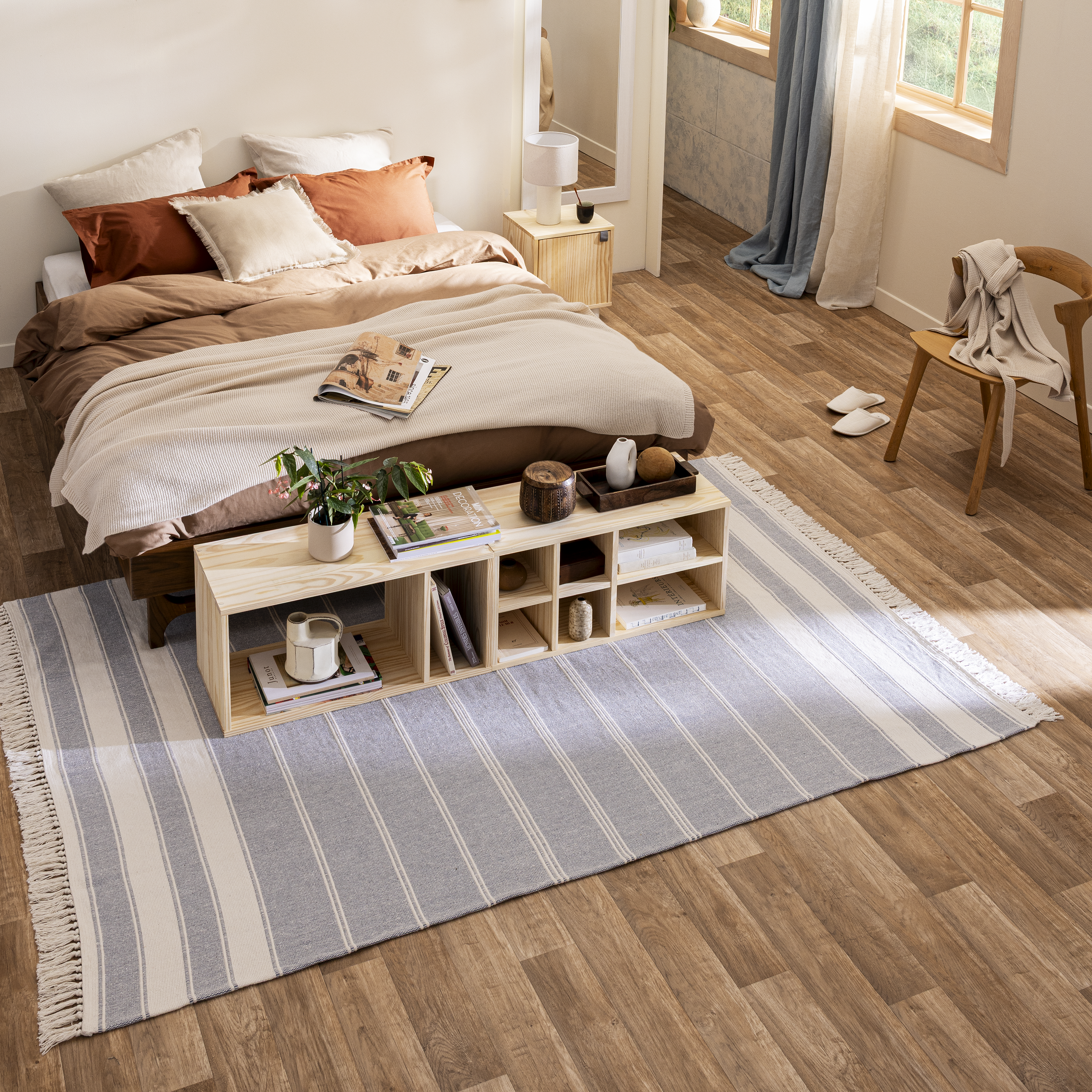 Tapete geométrico Stripy 160x230cm azul Inspire - 2