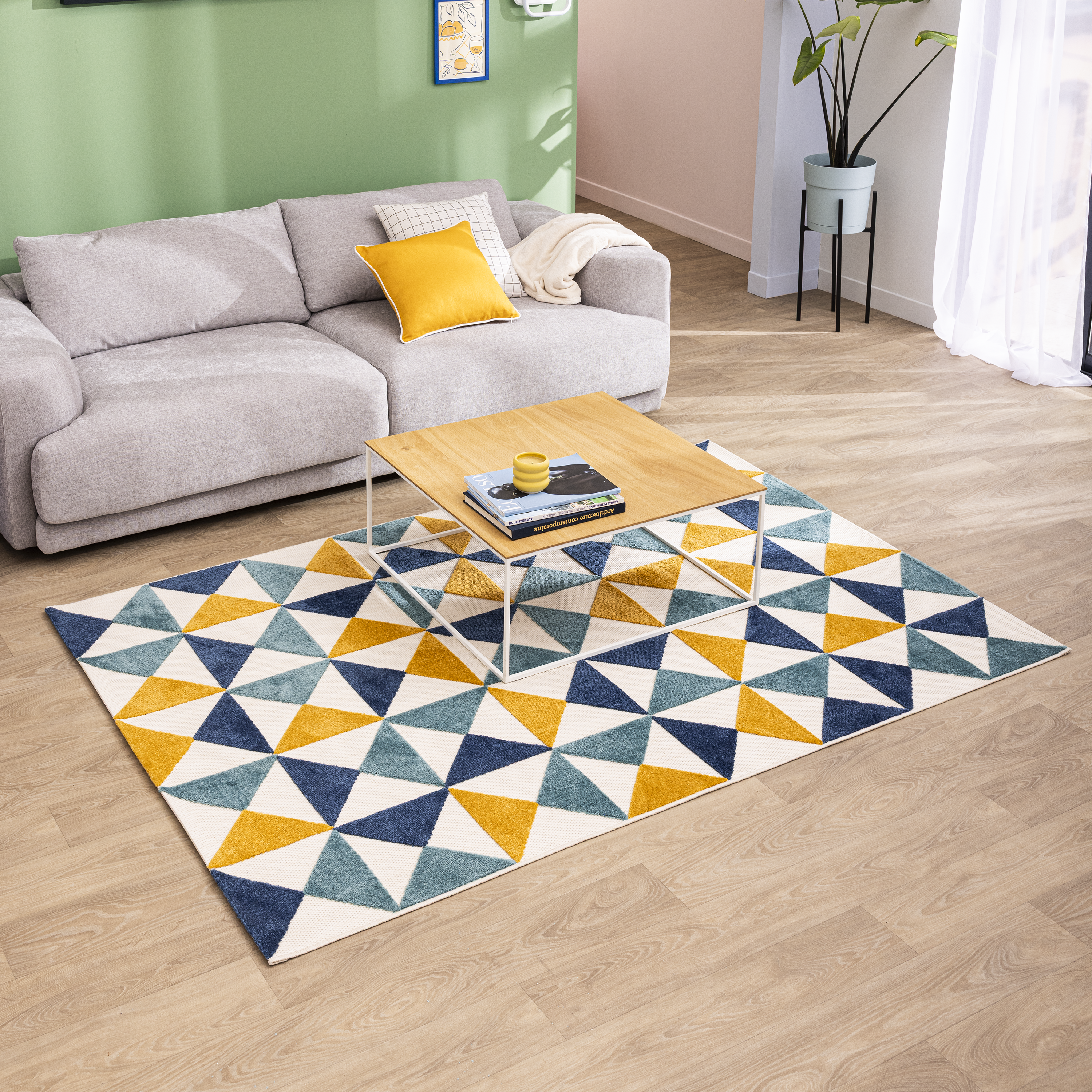 Tapete geométrico Riga 160x230cm multicor Inspire - 3