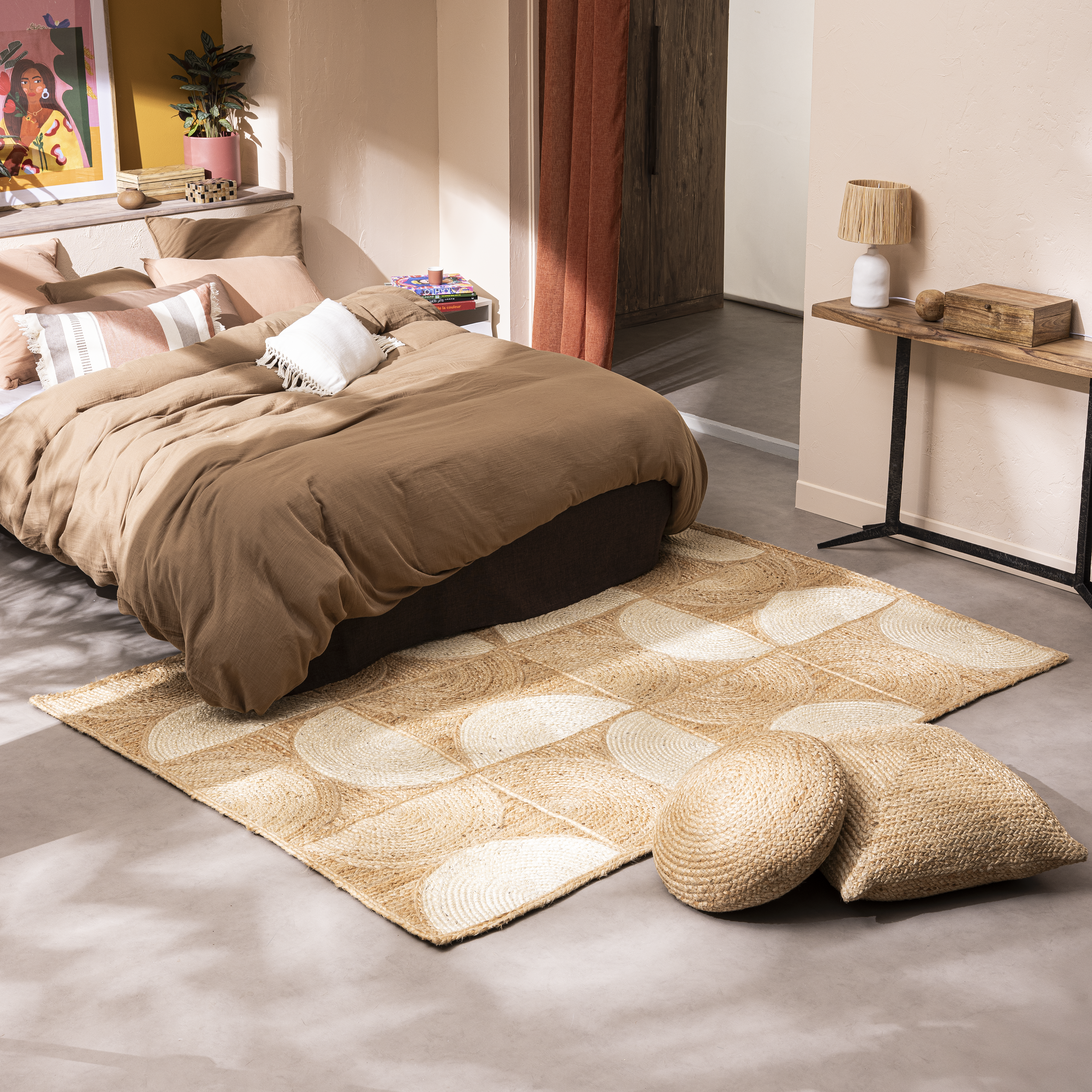 Tapete geométrico Groovy 120x170cm bege Inspire - 3