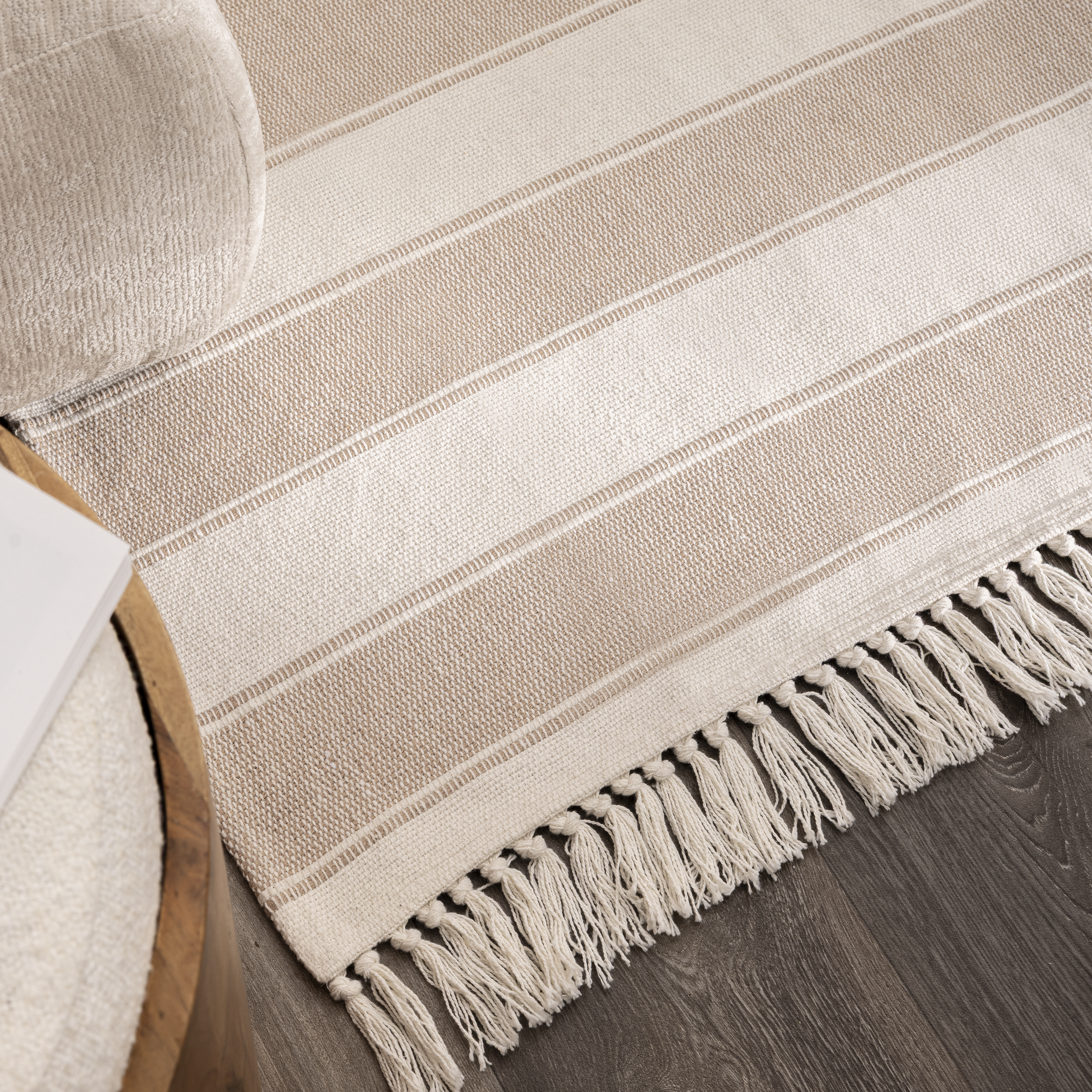 Tapete geométrico Stripy 160x230cm bege Inspire - 4