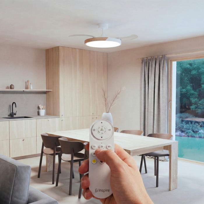 Ventilador de techo silencioso con luz