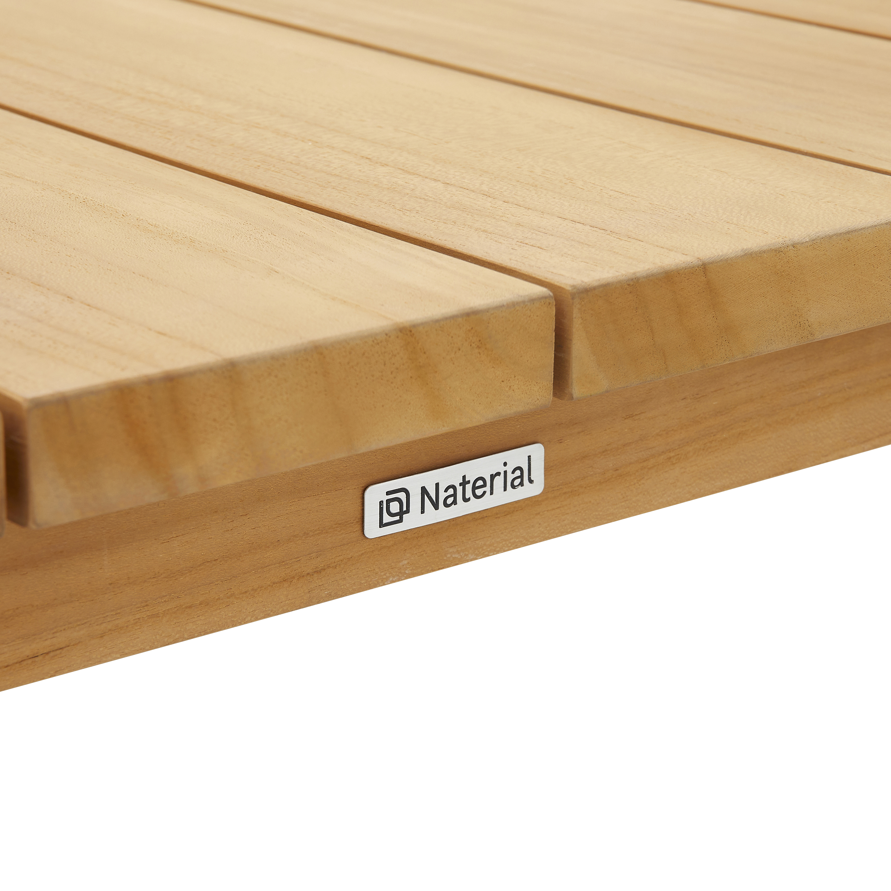 Table basse de jardin NATERIAL Livas teck rectangulaire beige 5 personnes - 9