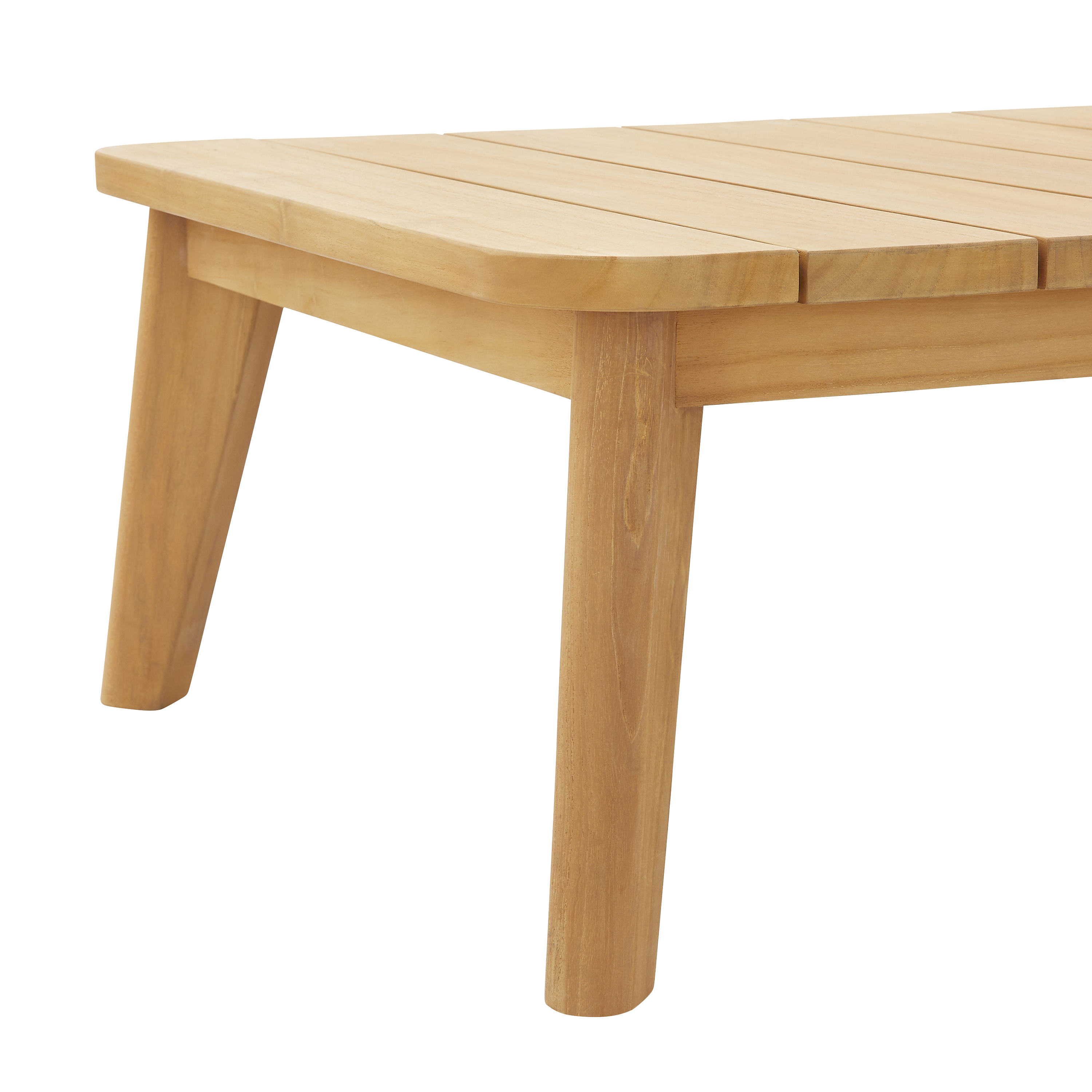 Table basse de jardin NATERIAL Livas teck rectangulaire beige 5 personnes - 7