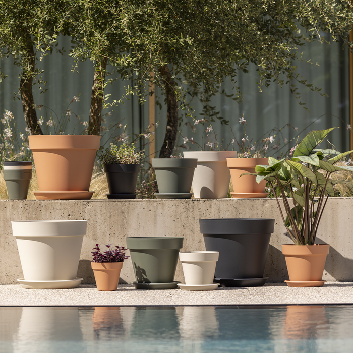 Pots de fleurs et suspensions | Pot Rond TOSCANE 80 cm avec soucoupe - 170 L Pots de fleurs et suspensions | Pot Rond TOSCANE 80 cm avec soucoupe - 170 L