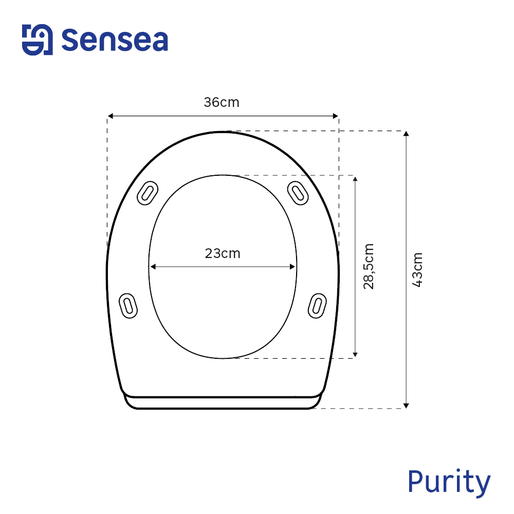 Abattant frein de chute en bois trench Purity SENSEA - 4