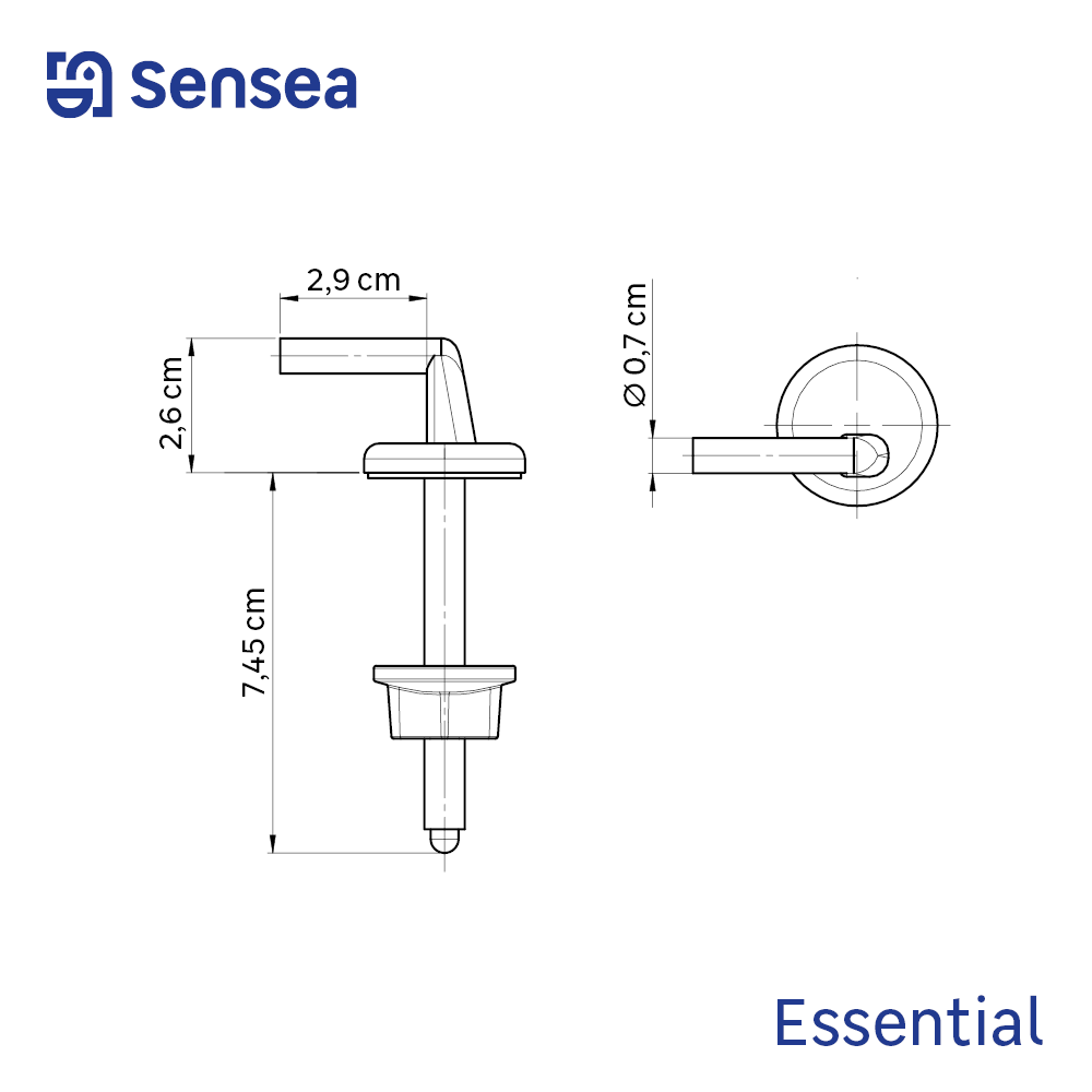 Zawiasy do deski WC Essential białe Sensea - 2