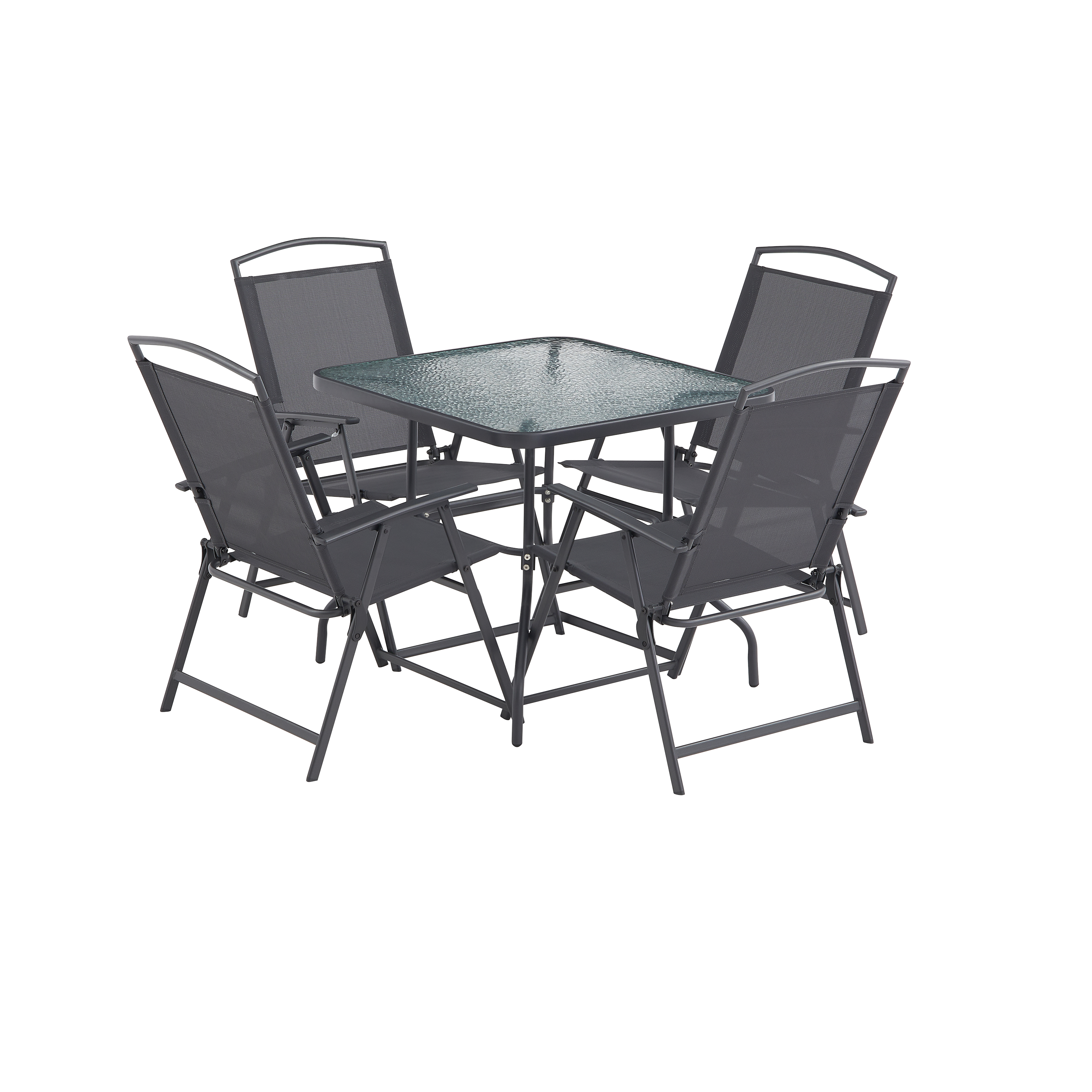 Conjunto refeição em aço Napoli 4 lugares cinzento - 16