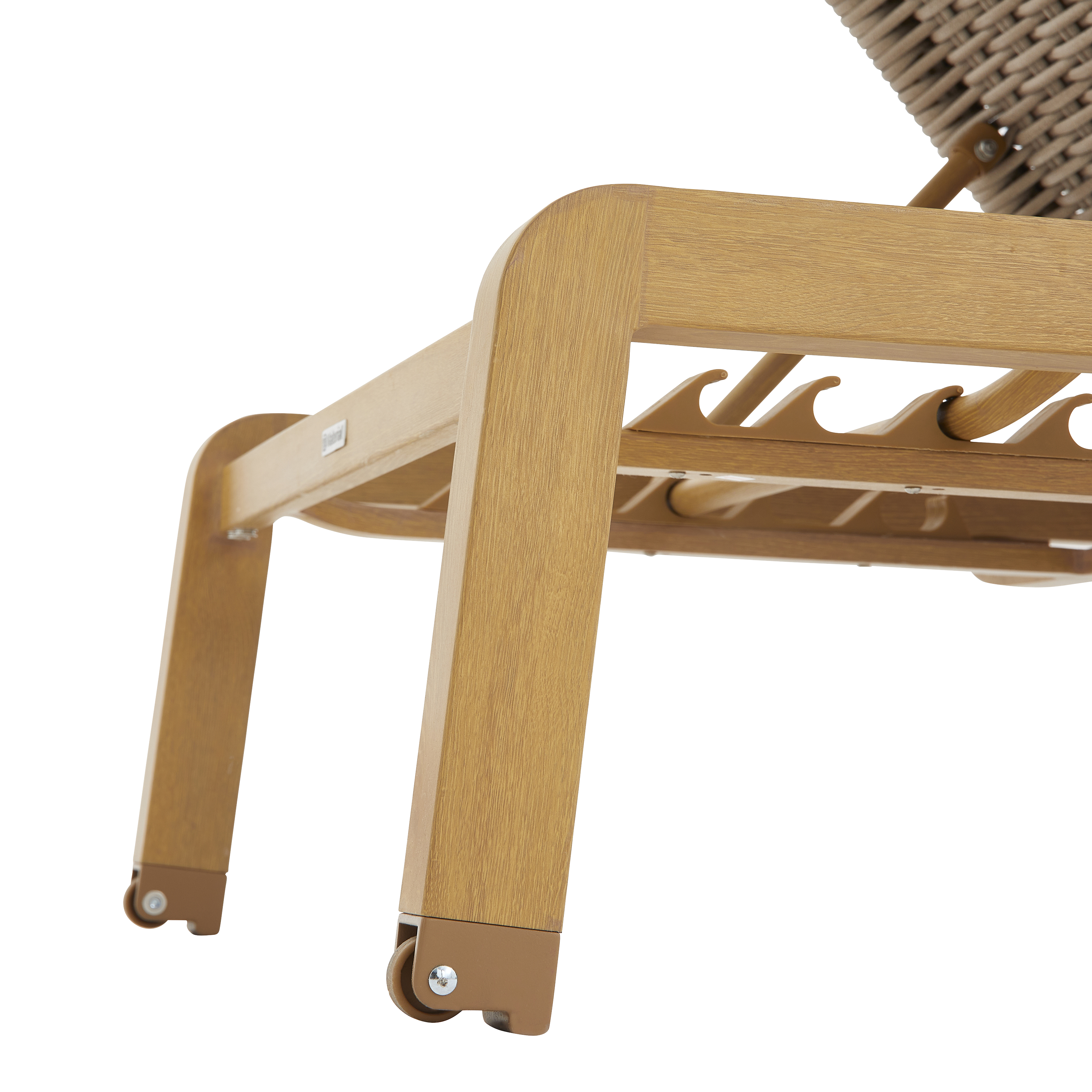 Bain de soleil de jardin NATERIAL Gaia en aluminium/osier beige - 8