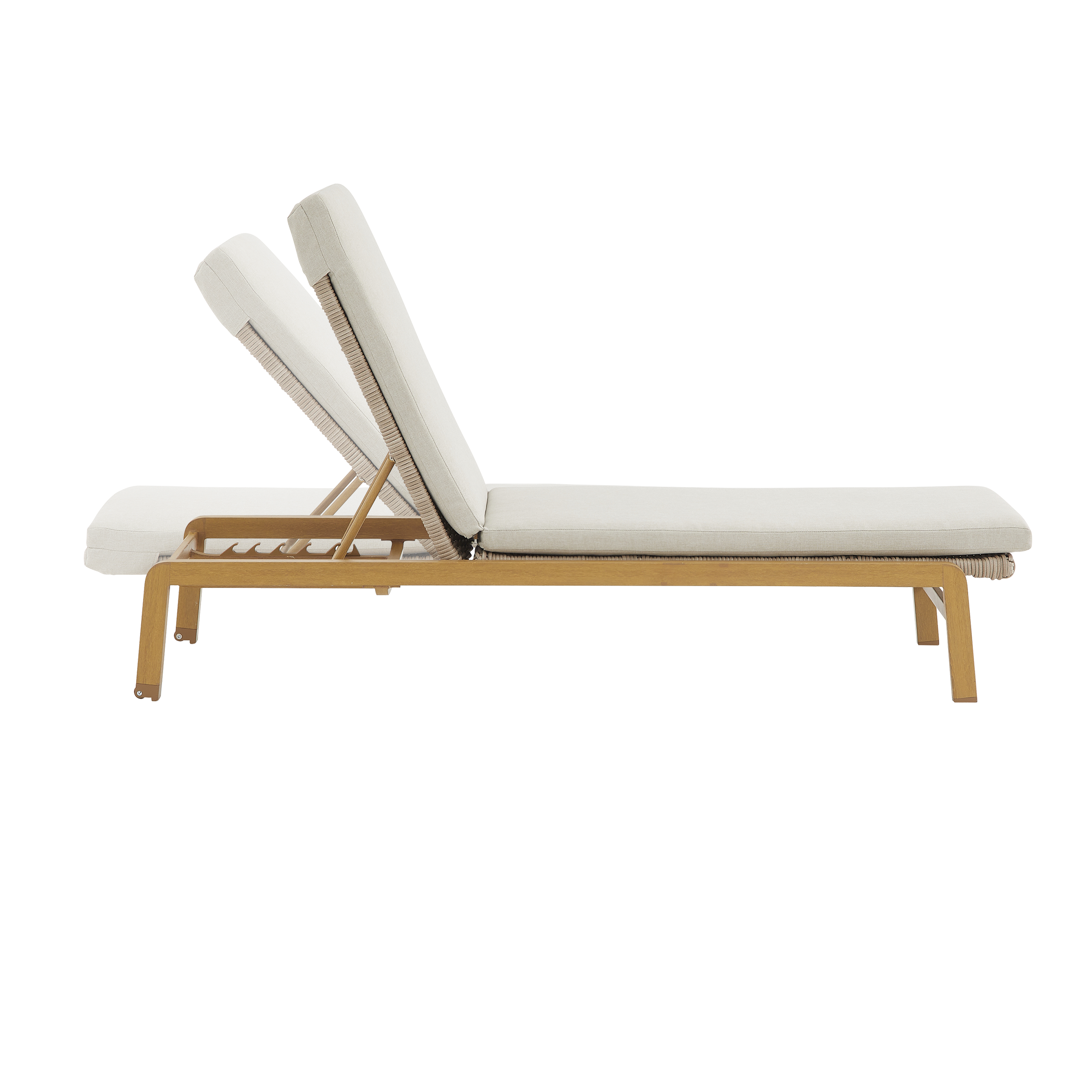 Bain de soleil de jardin NATERIAL Gaia en aluminium/osier beige - 4