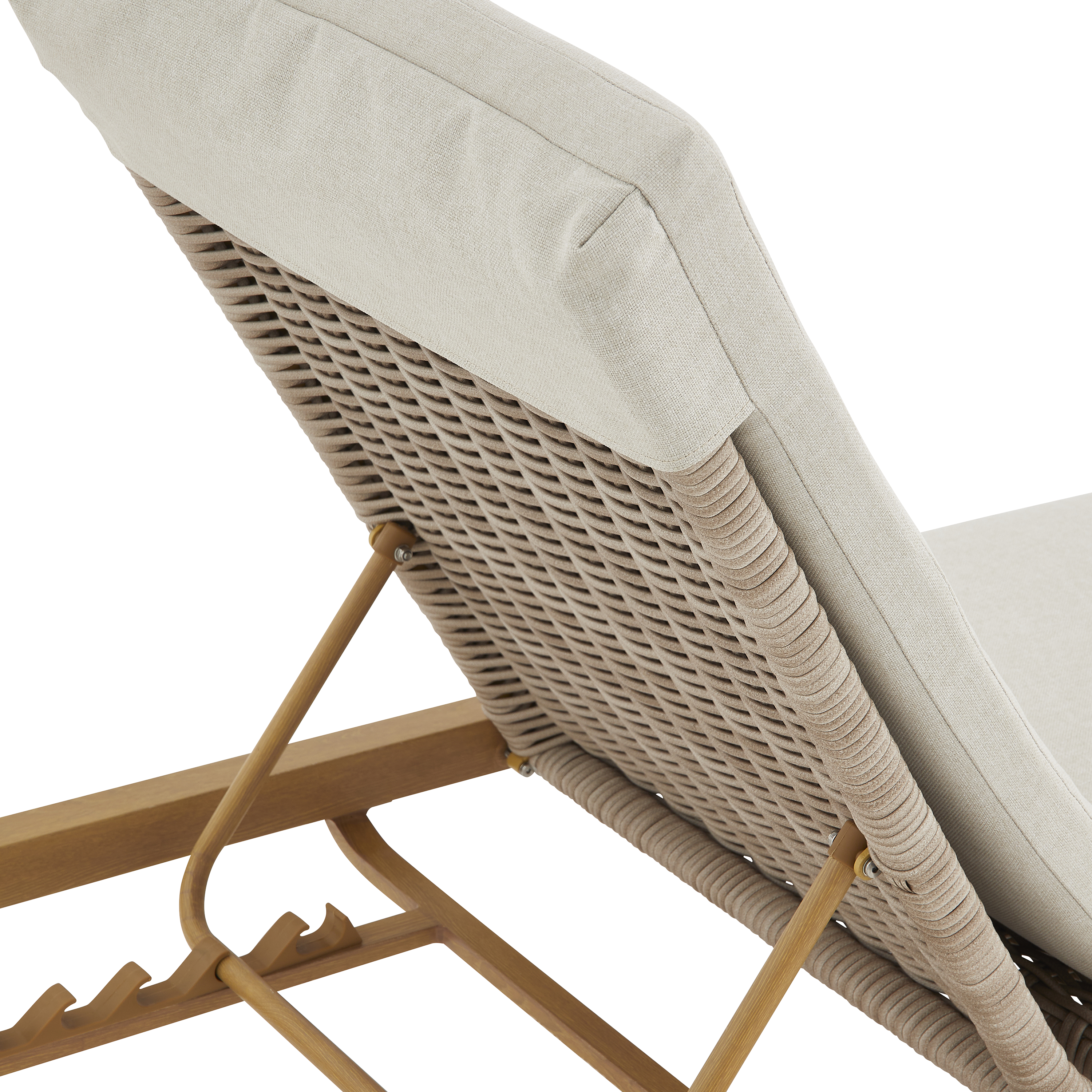 Bain de soleil de jardin NATERIAL Gaia en aluminium/osier beige - 9