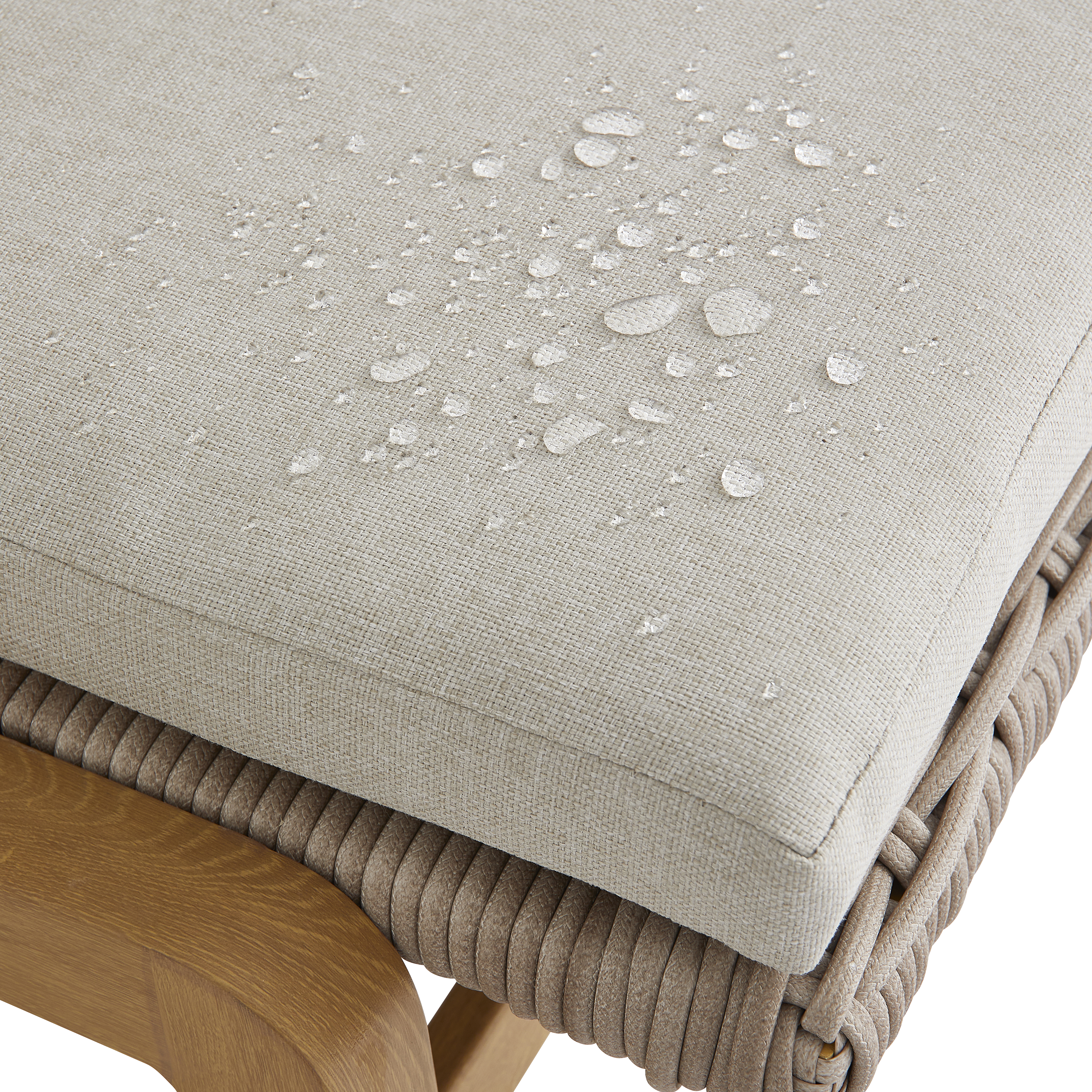 Bain de soleil de jardin NATERIAL Gaia en aluminium/osier beige - 10