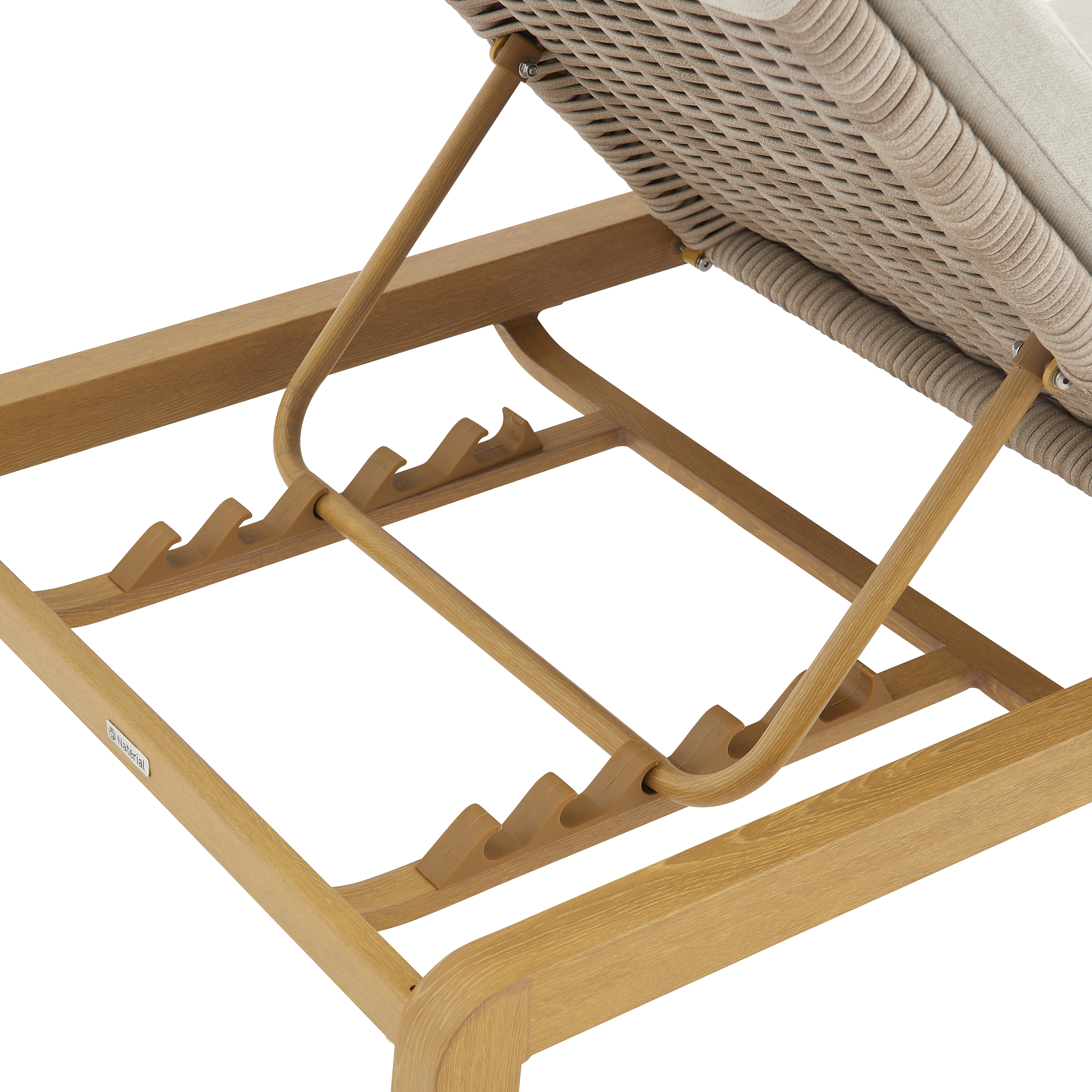 Bain de soleil de jardin NATERIAL Gaia en aluminium/osier beige - 7