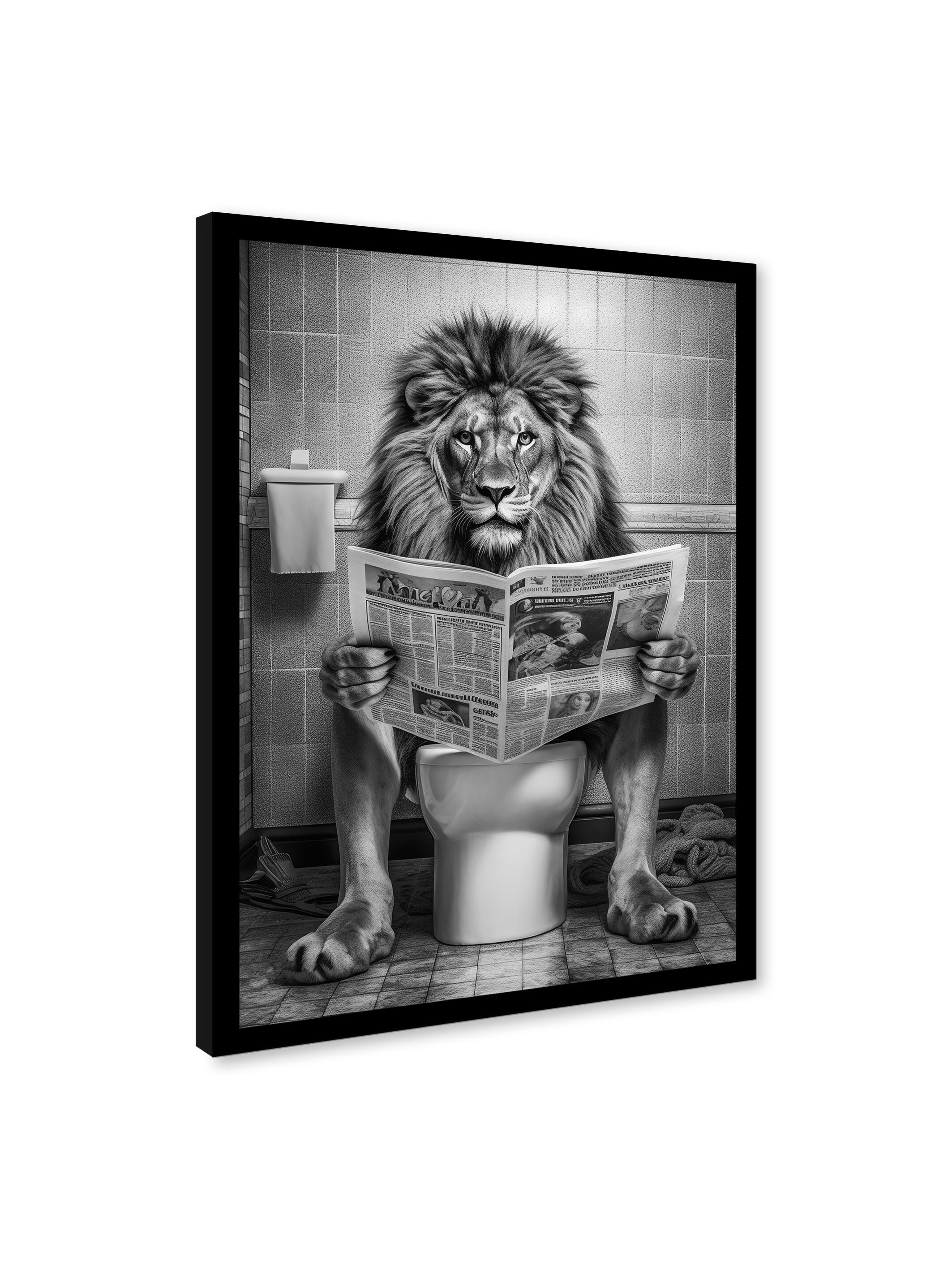 Stampa incorniciata Cornice con stampa Leone Bath nero 33 x 43 cm - 4