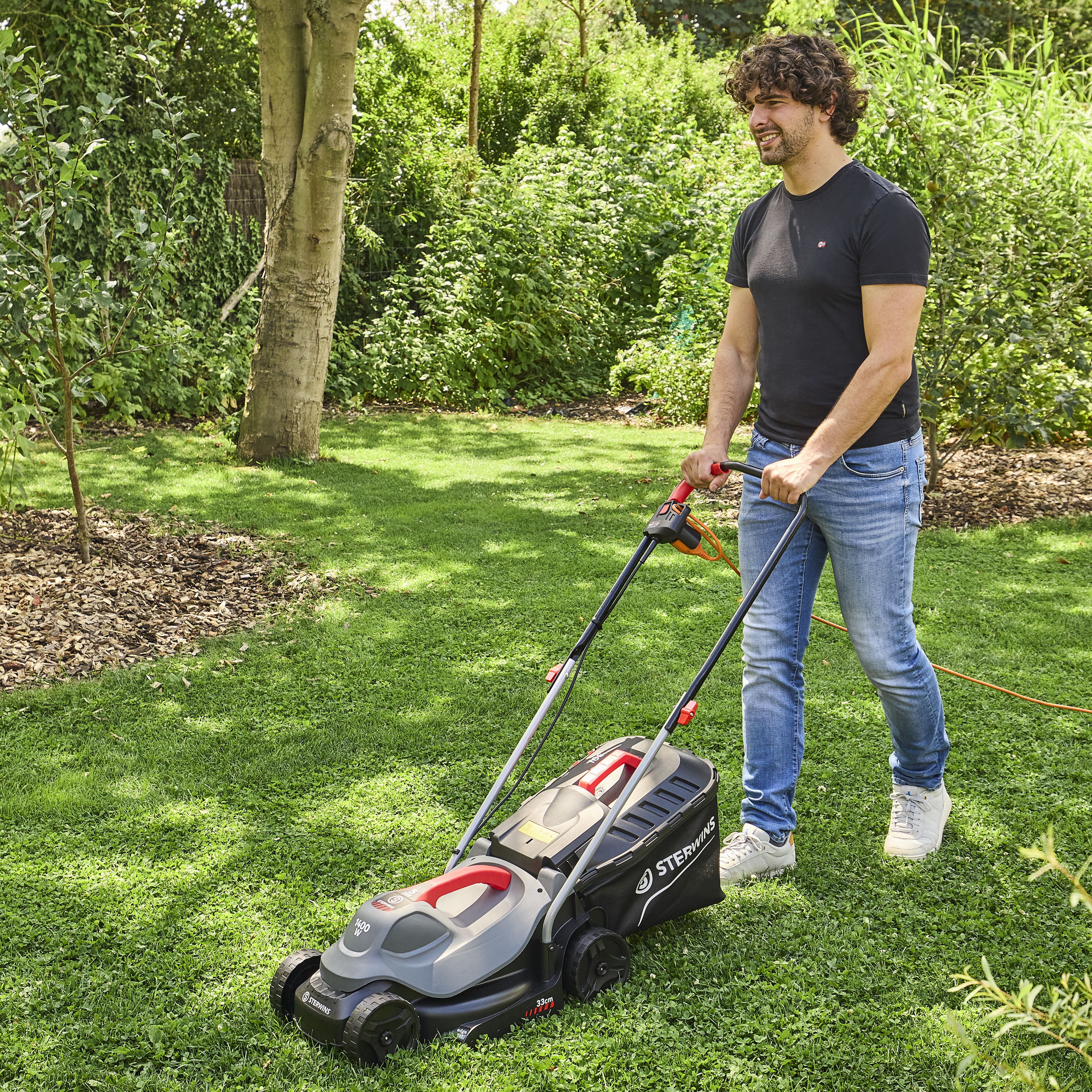 Tagliaerba elettrico velocità non regolabile (trainato a comando) STERWINS ELM1-33P4 1400 W L 33 cm - 6