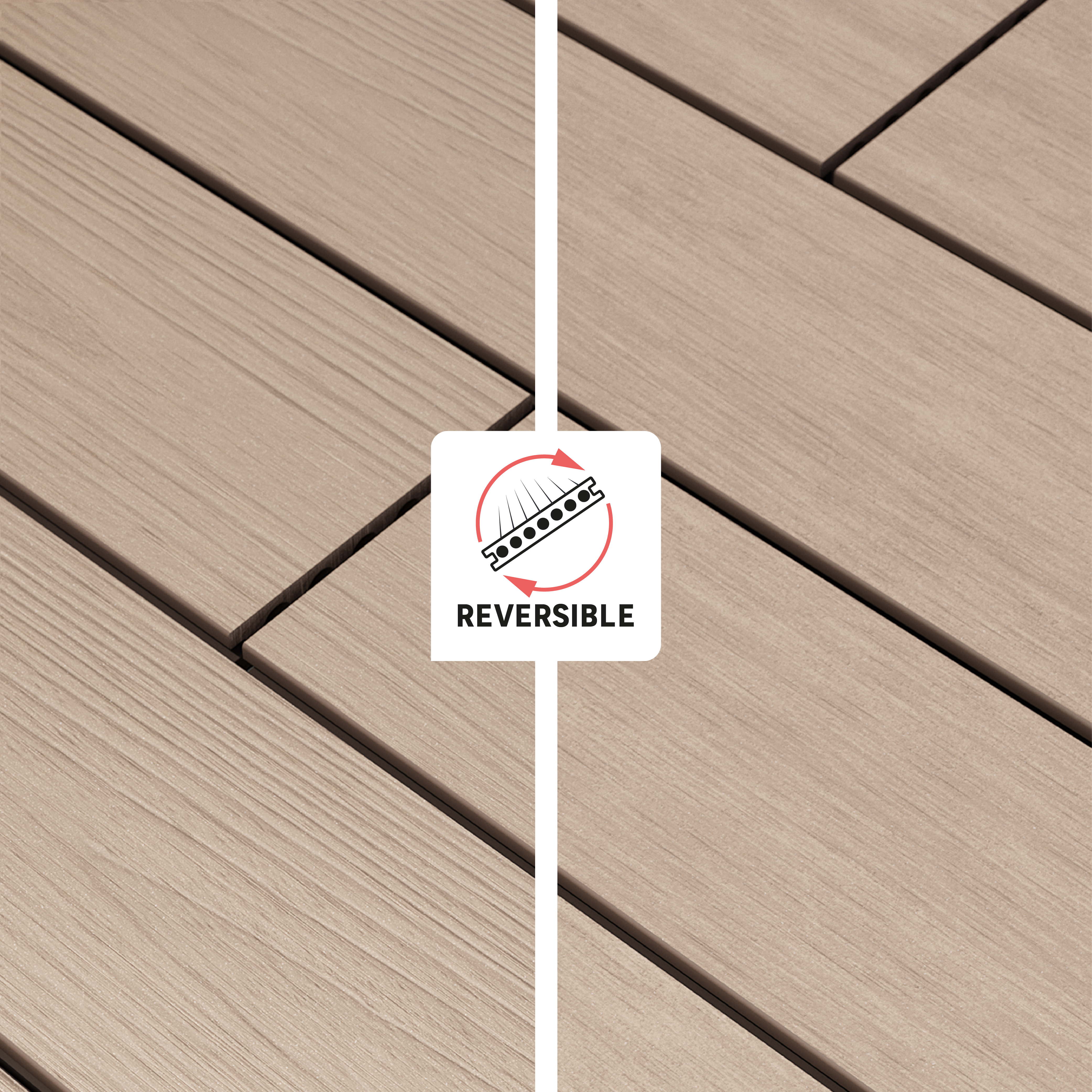 Deck composite 240x14,5 cm 22 mm Warm Himya Naterial | Leroy Merlin