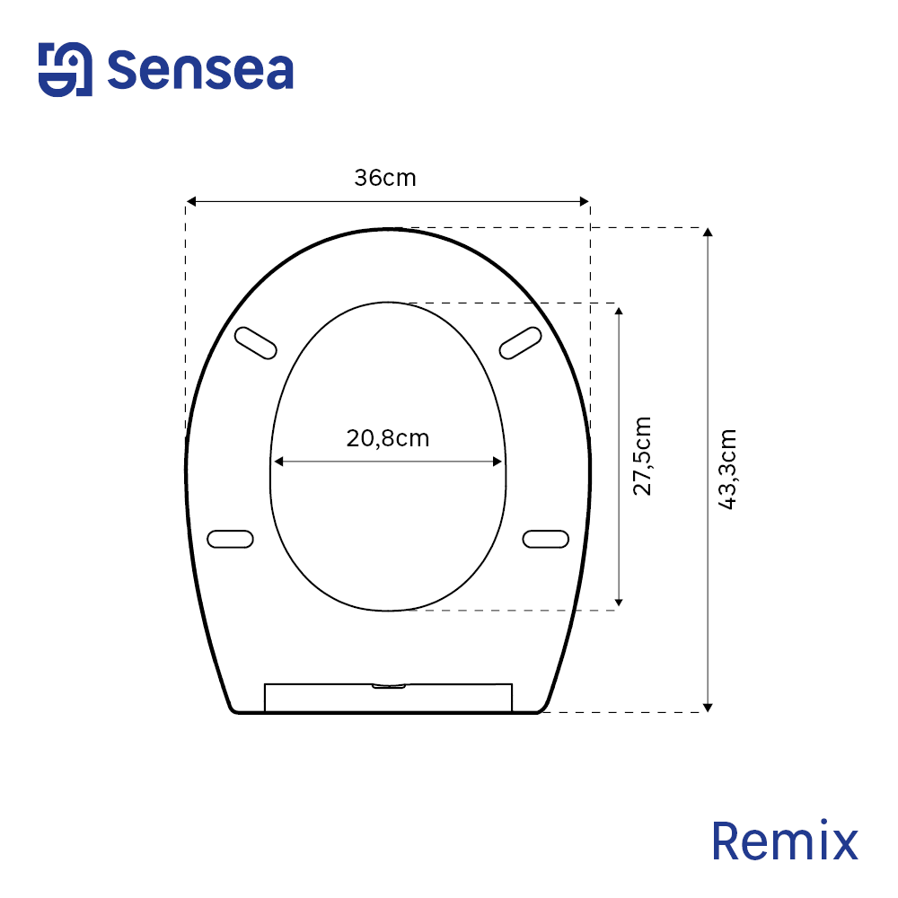 Deska sedesowa Remix owal biała Sensea - 3