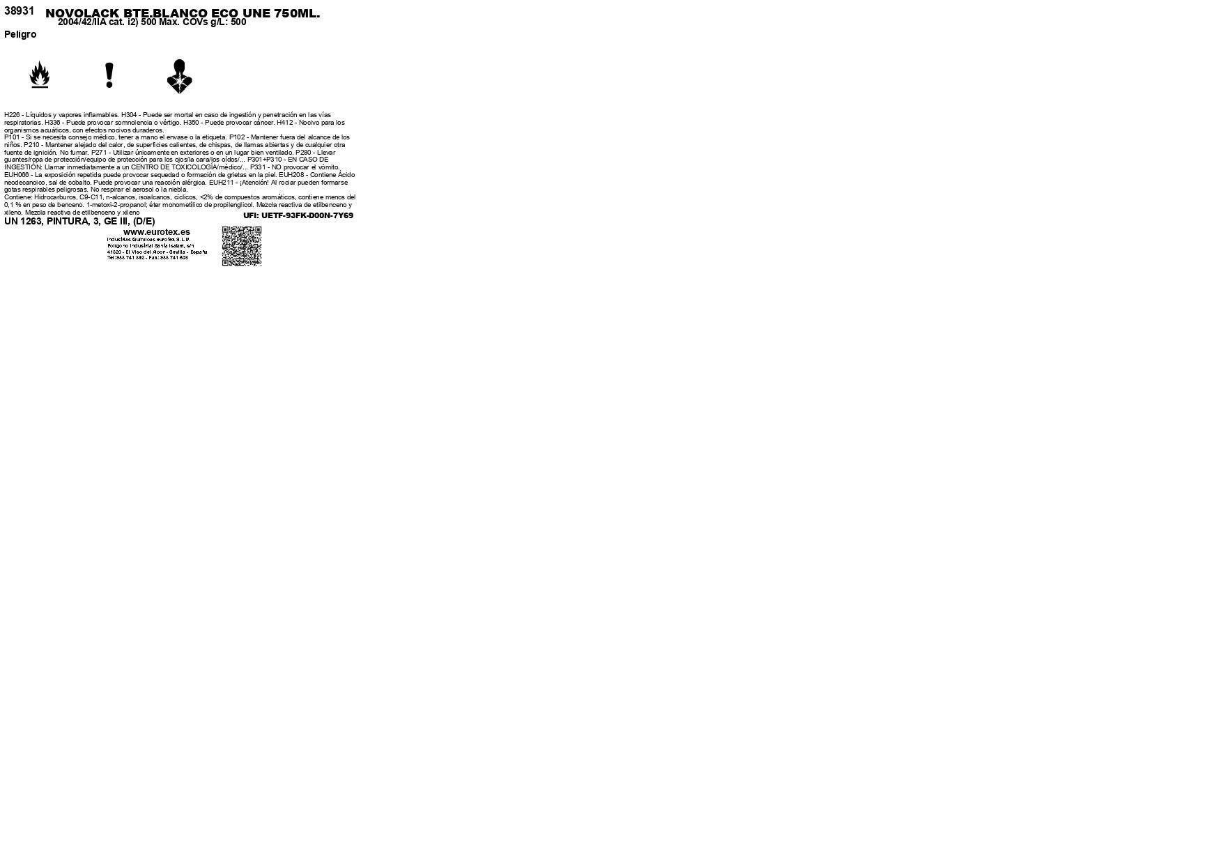 ESMALTE SINTÉTICO BRILLANTE NOVOLACK 750ML BLANCO - 3