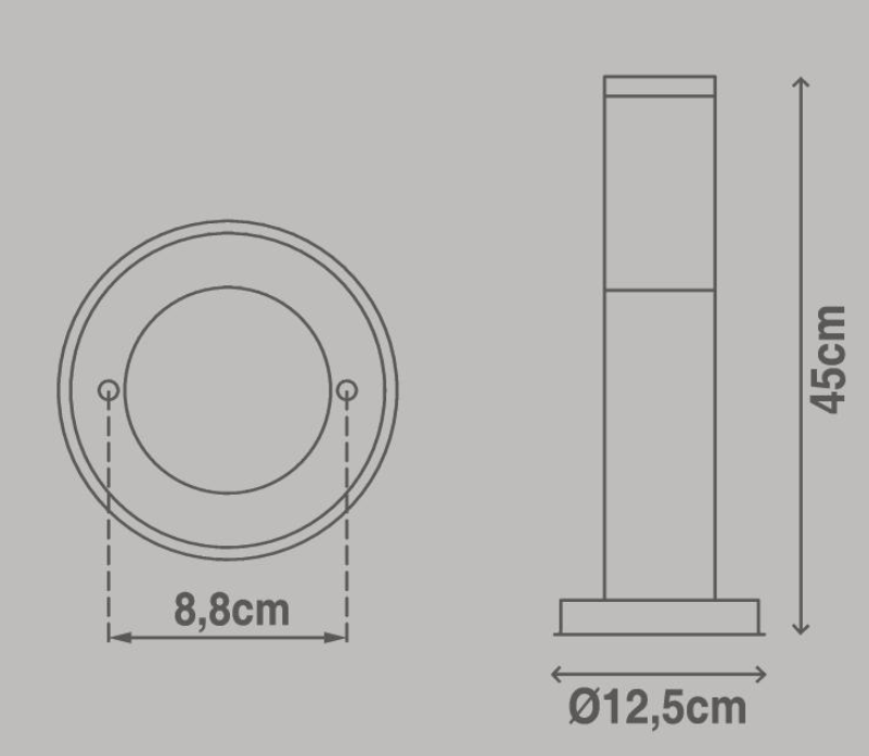 Lampione da giardino, Travis H 45 cm, nero, IP44 INSPIRE - 12