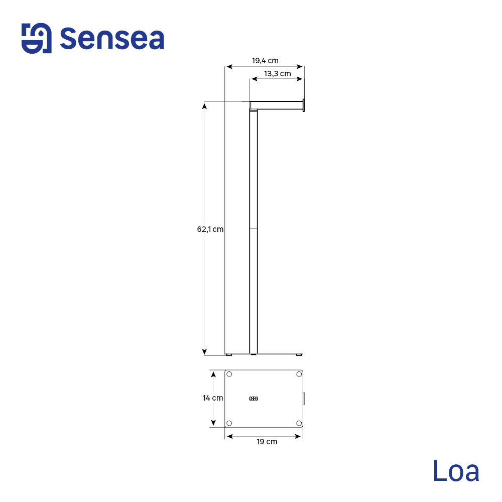 Uchwyt na papier toaletowy i zapas papieru Loa złoty Sensea - 4