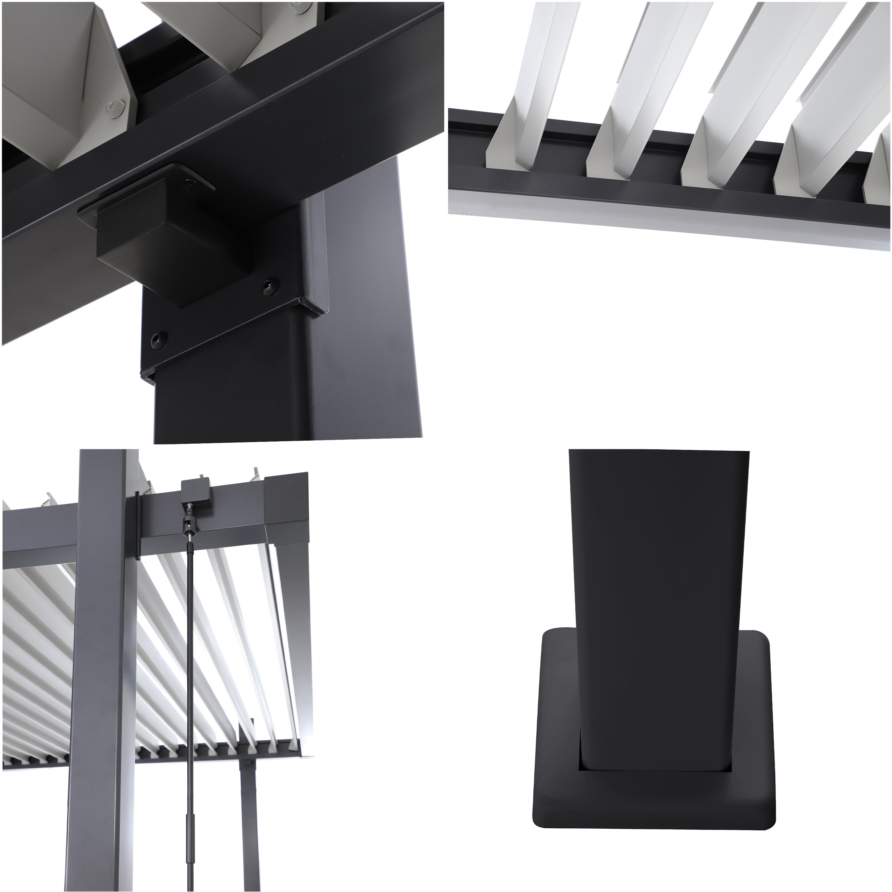 Pergola bioclimatica 320x358 cm in alluminio, antracite - Clima Odyssea NATERIAL - 7