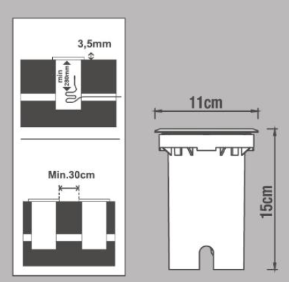 Portafaretto da incasso in alluminio ATLANTA GU10 argento tondo IP67 INSPIRE - 17