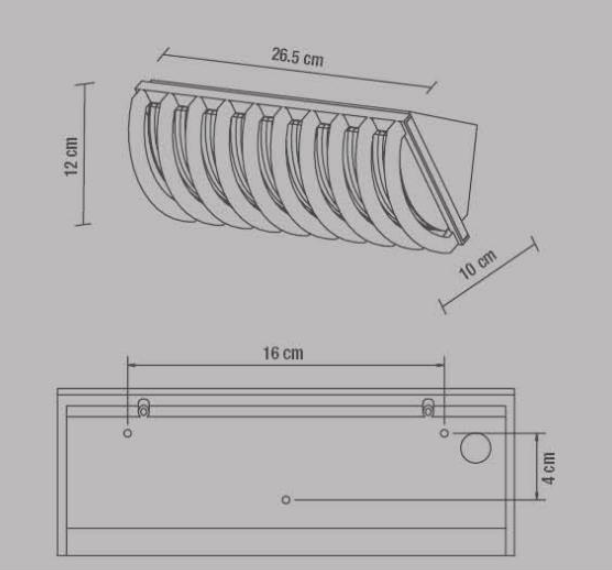Applique moderno da esterno Cervia bianco IP44 E27 INSPIRE - 7