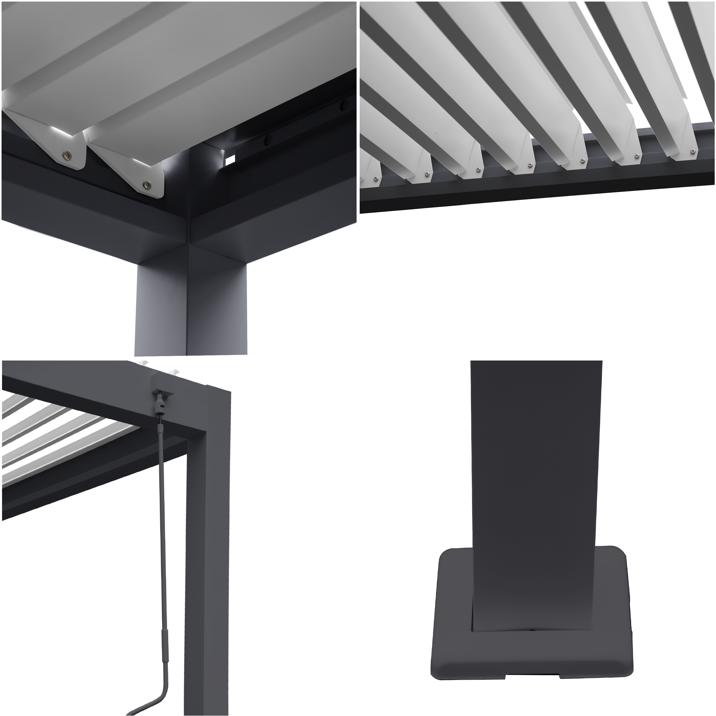 Pergola bioklimatyczna Clima Astra 363 x 363 cm antracyt Naterial - 5