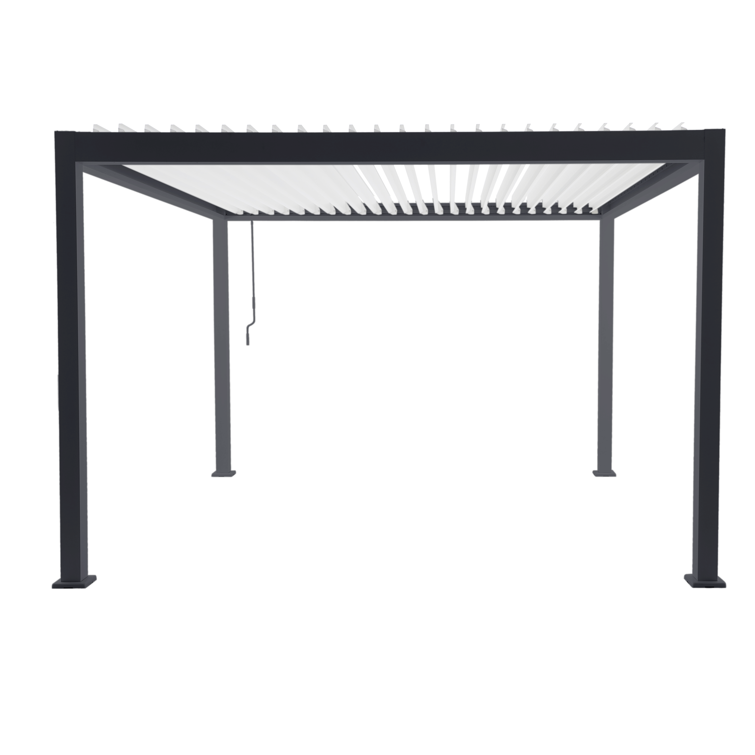 Pérgola bioclimática de aluminio NATERIAL Astra gris y lama gris claro de 363 x 363 x 248 cm manual - 10