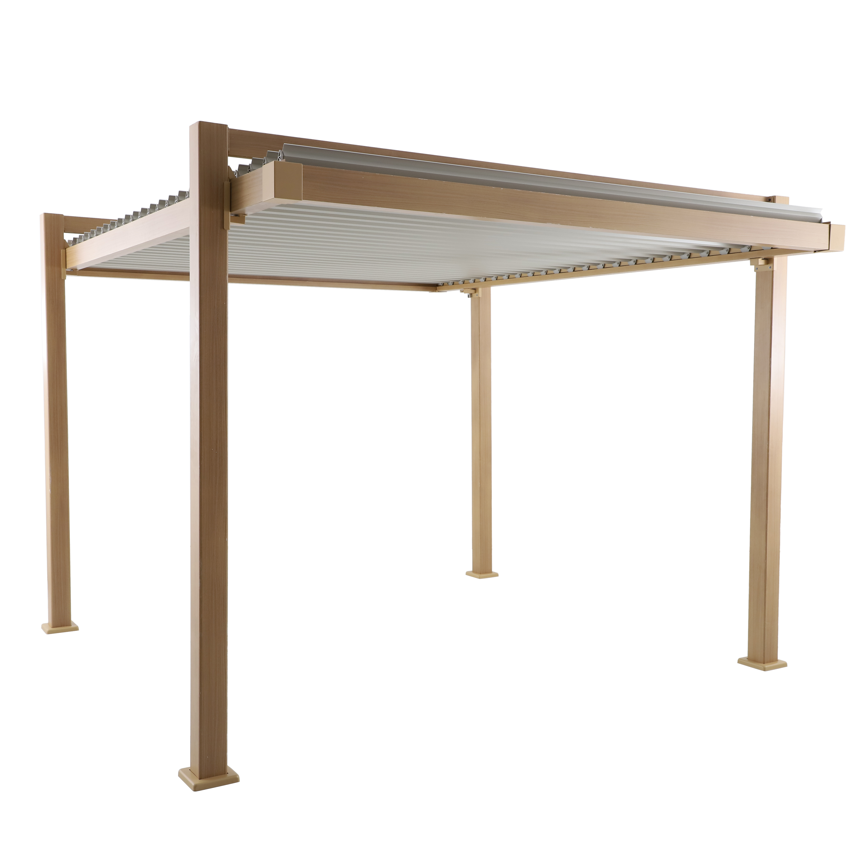 Pergola bioclimatica 320x358 cm in alluminio, effetto legno - Clima Odyssea NATERIAL - 9