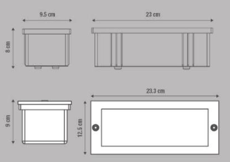 Portafaretto da incasso in alluminio DOVER E27 bianco quadrato IP44 INSPIRE - 4