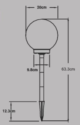 Lampada solare decorativa Melao, luce bianco freddoINSPIRE - 10