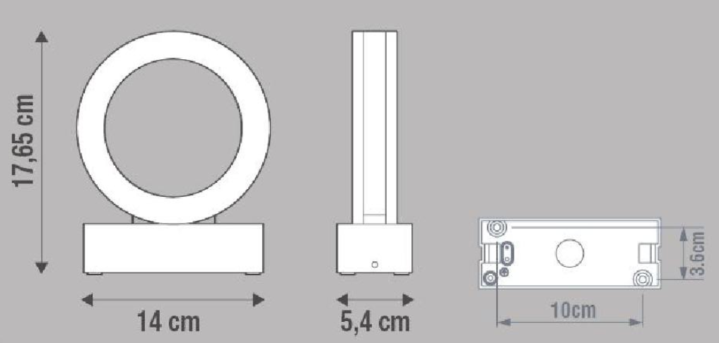 Applique LED da esterno Saturn nero IP54, luce bianco naturale 730 lumen, INSPIRE - 12