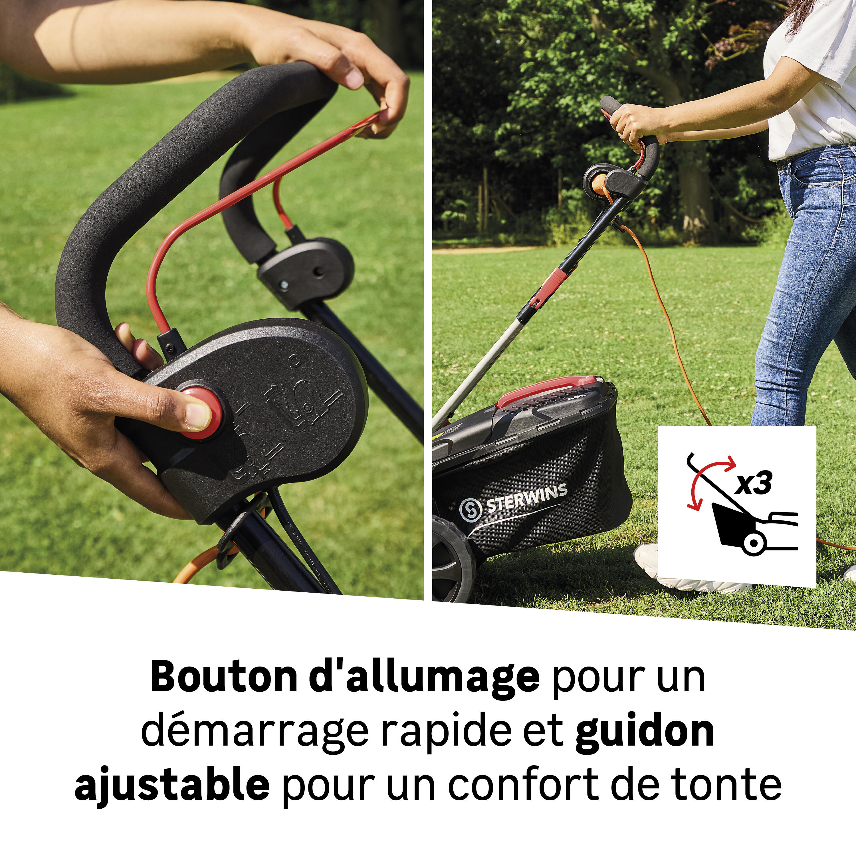 Tondeuse électrique STERWINS ELM2-37P.1, 1600 W, 230 V, l.37 cm - 4