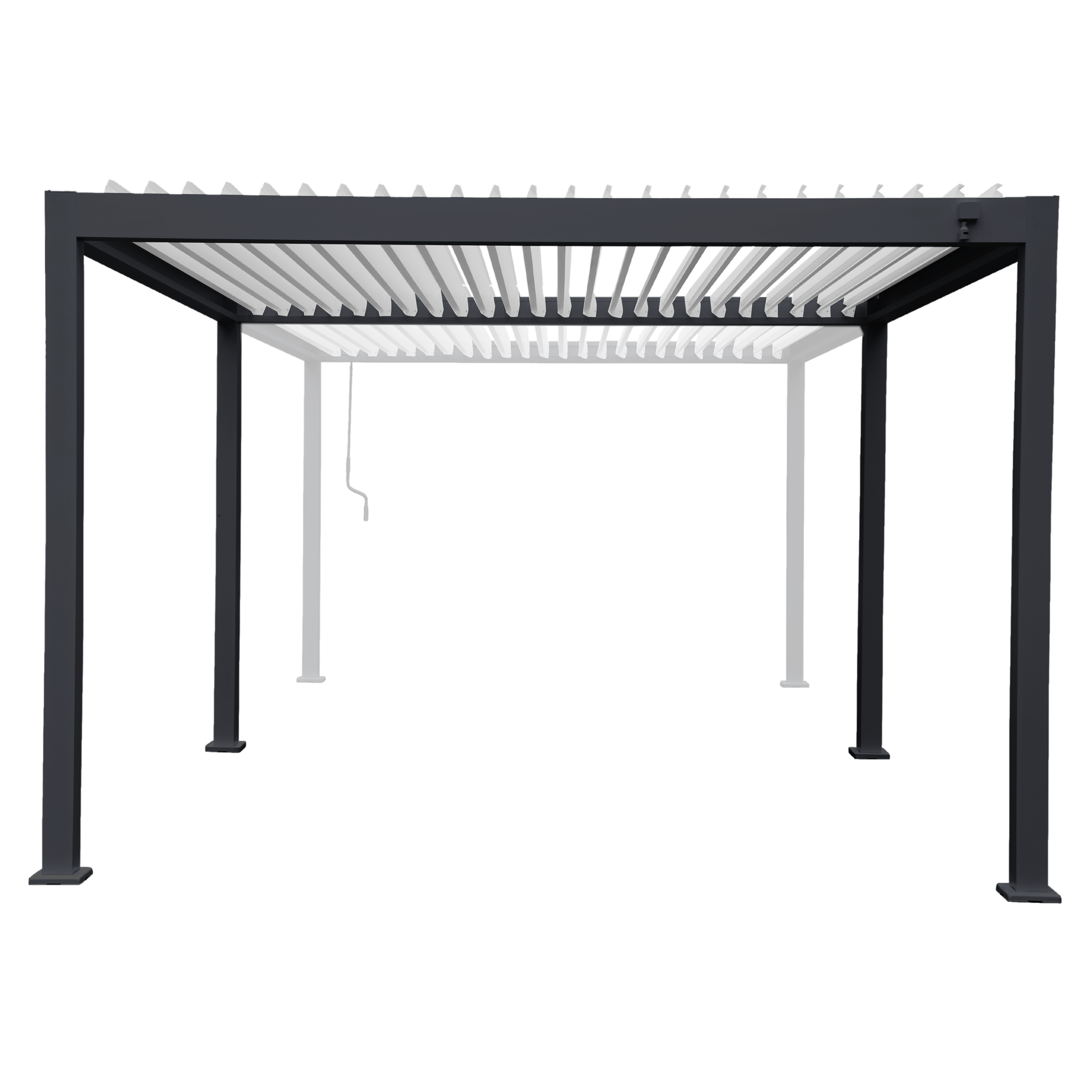Extension pergola autoportante NATERIAL Astra aluminium gris anthracite,13.32 m² - 4