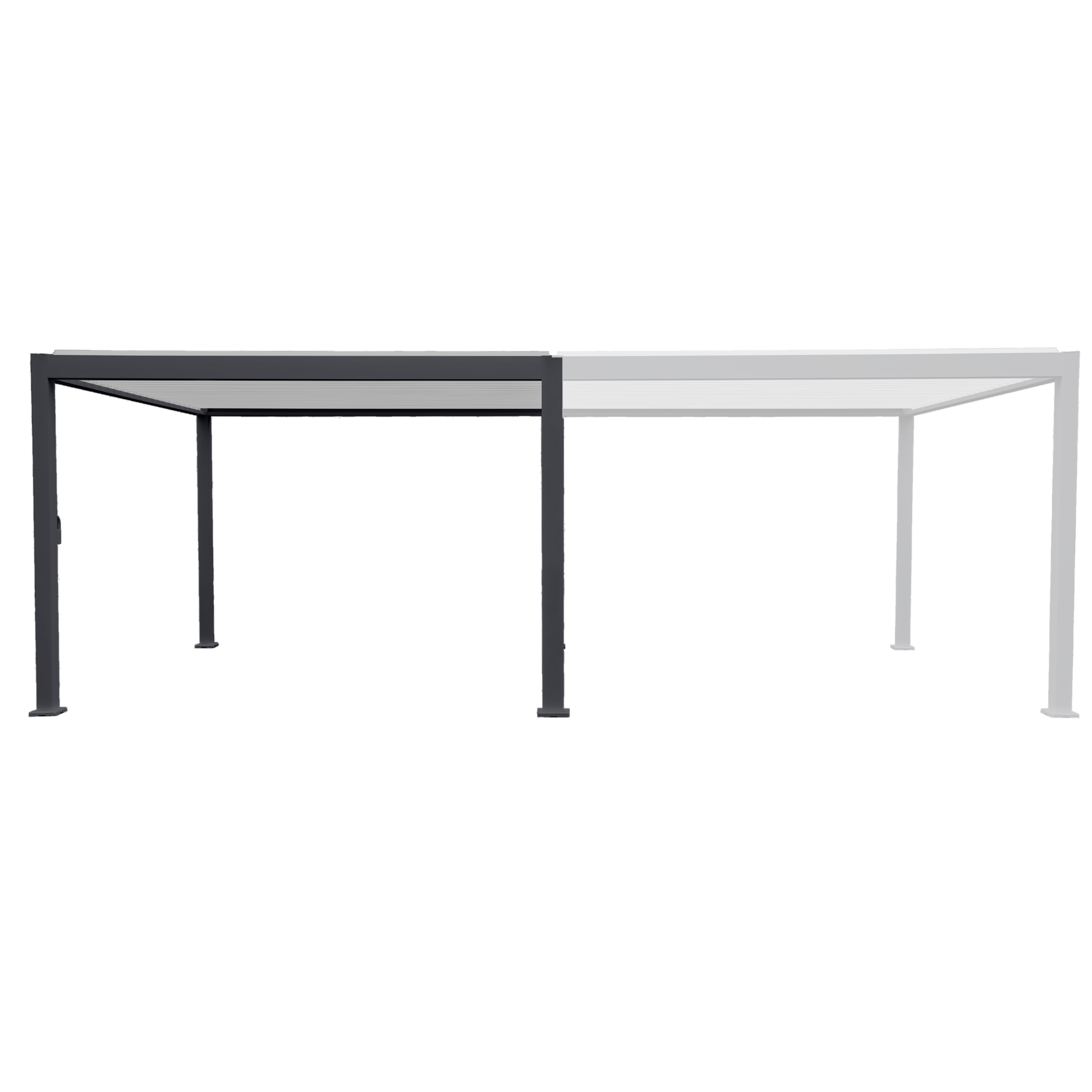 Extension pergola autoportante NATERIAL Astra aluminium gris anthracite,13.32 m² - 6