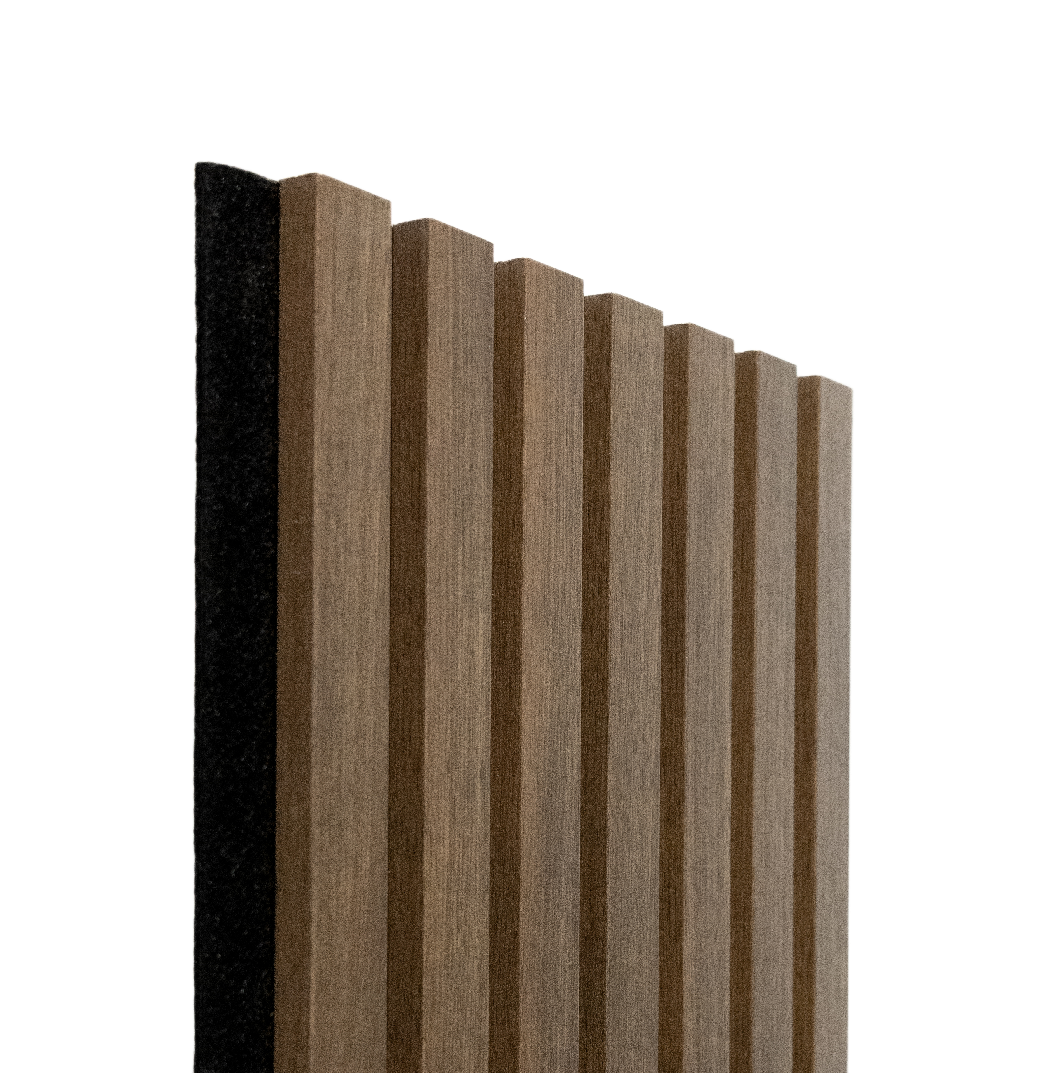 Panele ścienne 3D lamele na czarnym filcu 270x30 cm Toffi 7 lameli