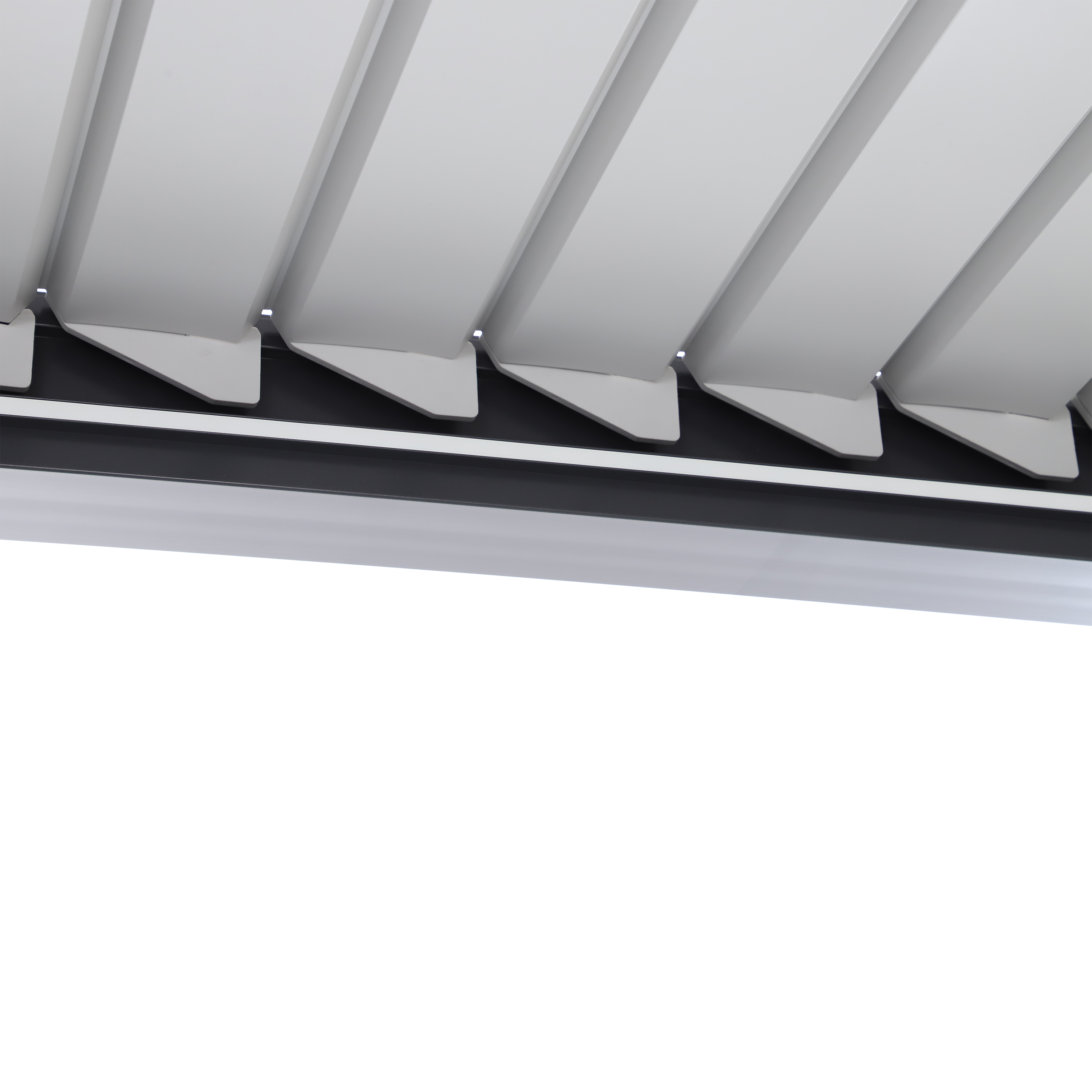 Pergola bioclimatica 3x4m motorizzata in alluminio, antracite, con illuminazione LED - Clima Astra NATERIAL - 18