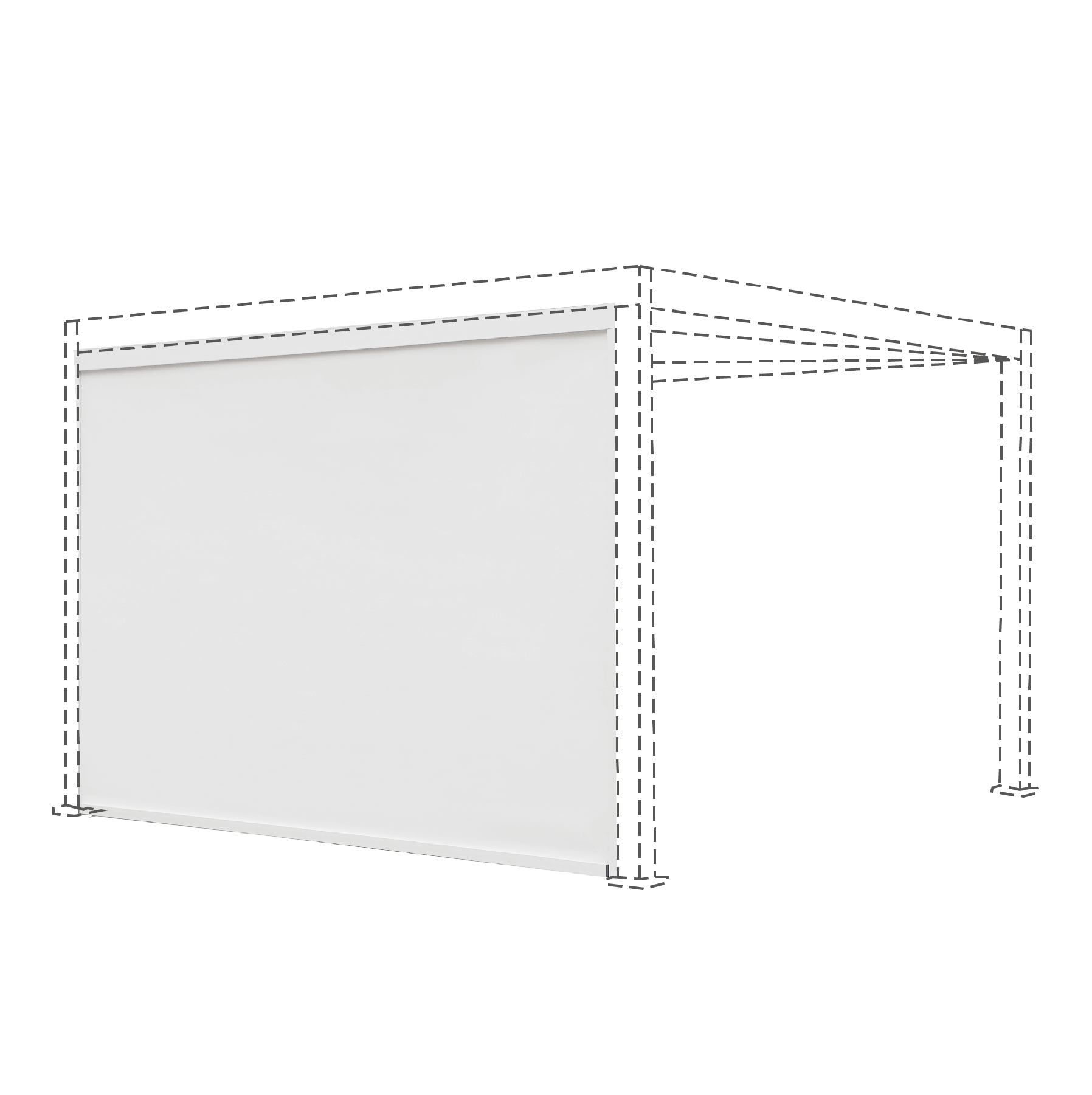 Store latéral en aluminium blanc NATERIAL pour pergola Astra, L.340.8xH.231.6 cm - 6